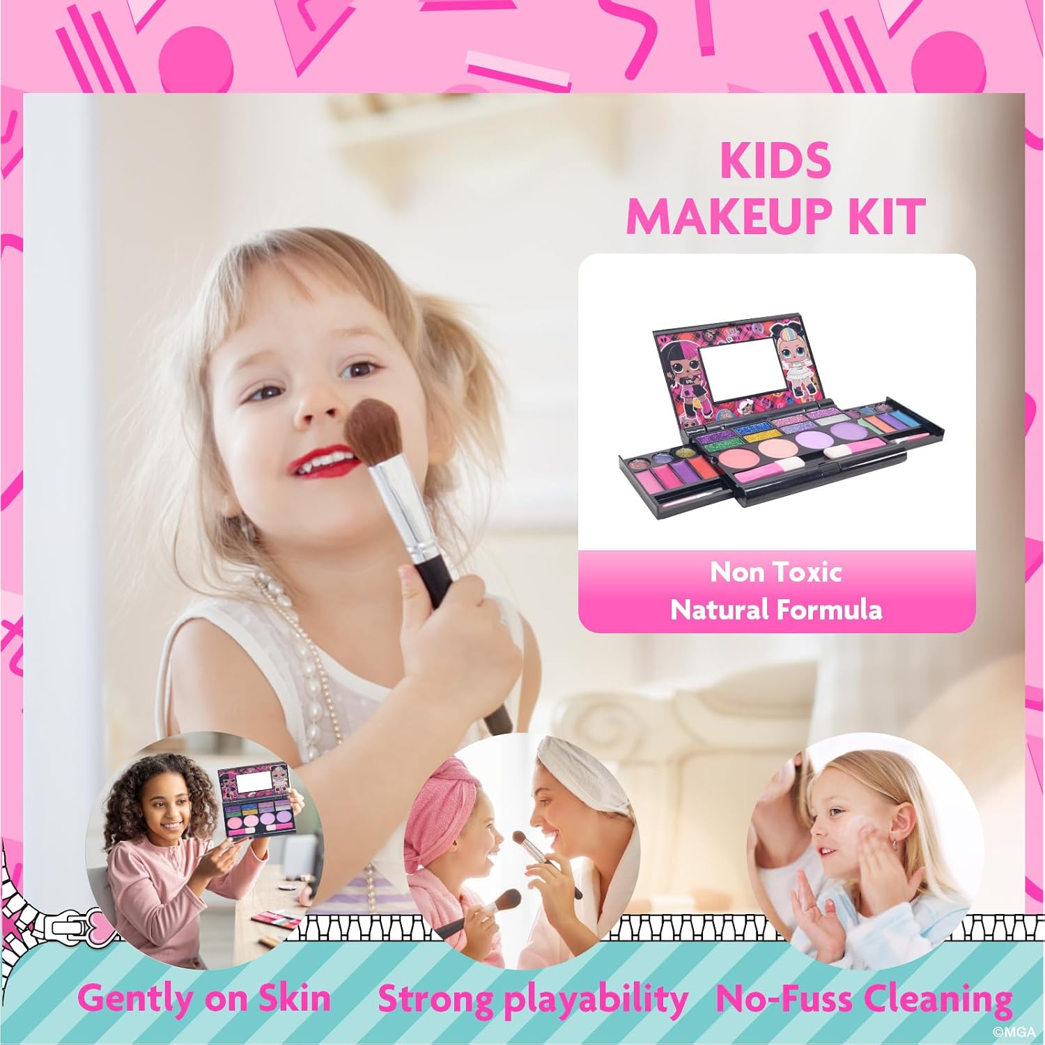 L.O.L. Surprise! Fold-Out Makeup Palette with Mirror, Lip Gloss, Eyeshadow & Blush