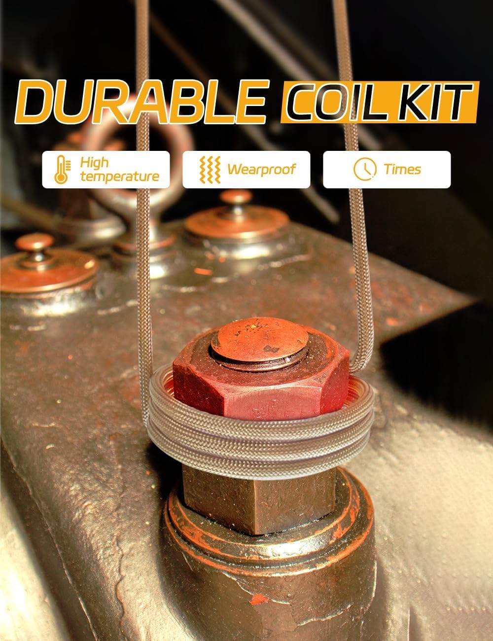 Solary Magnetic Induction Heater Coil - 8Pcs Durable Heating Coils