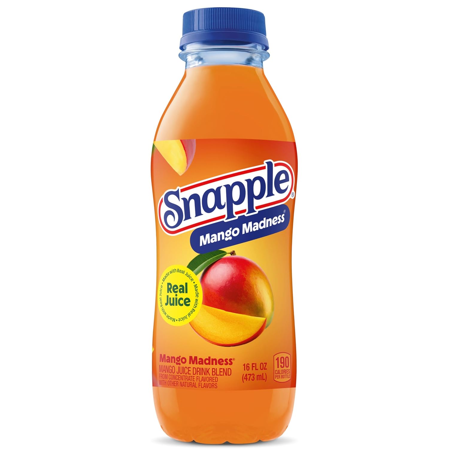 Snapple Apple Juice Drink, 16 Fl Oz Recycled Plastic Bottle, All Natural, No Artificial Flavors Or Sweeteners, Gluten-free, Contains 10% Real Juice 12 Pack