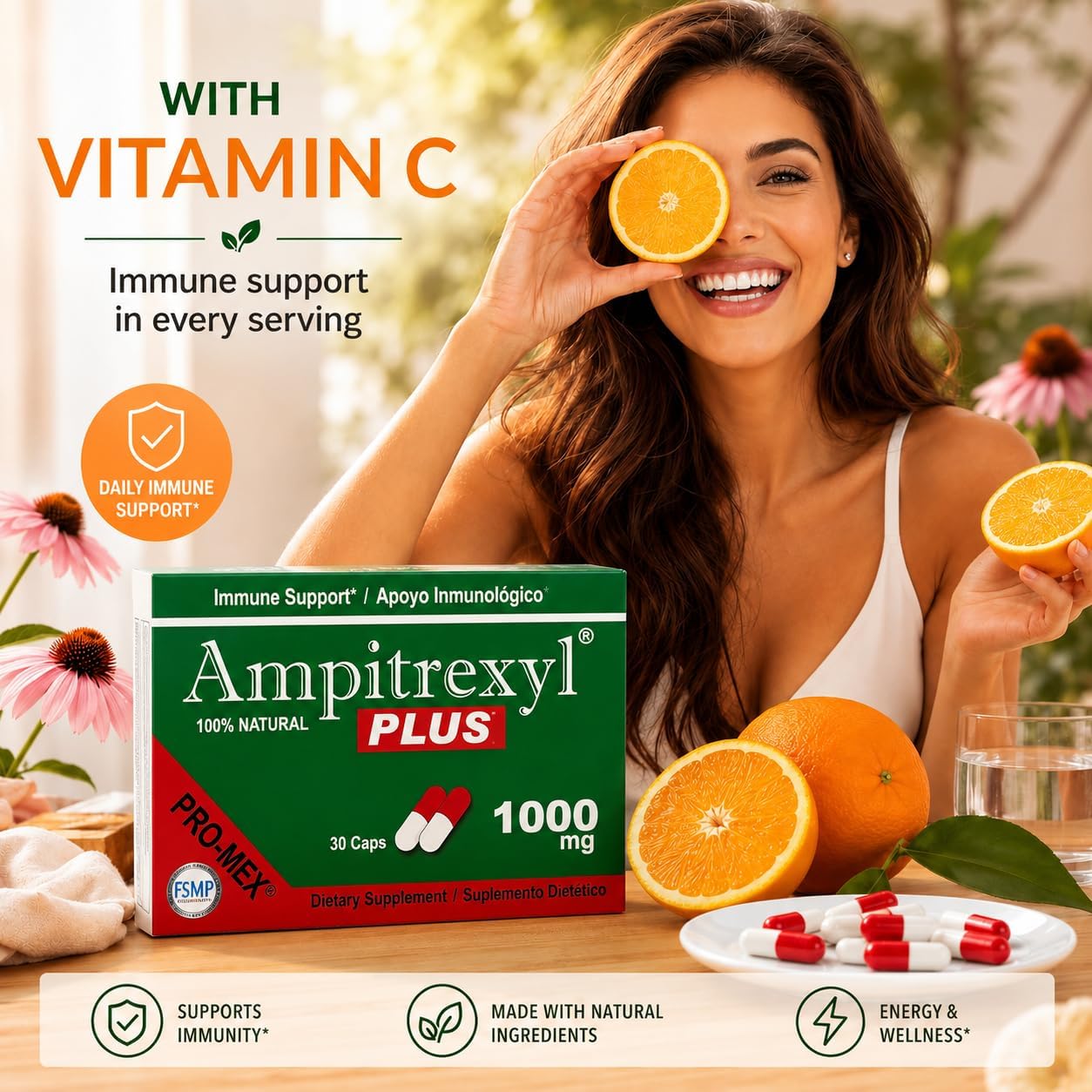 Ampitrexyl Plus Antioxidant Capsules, 1000 mg, 30 Count