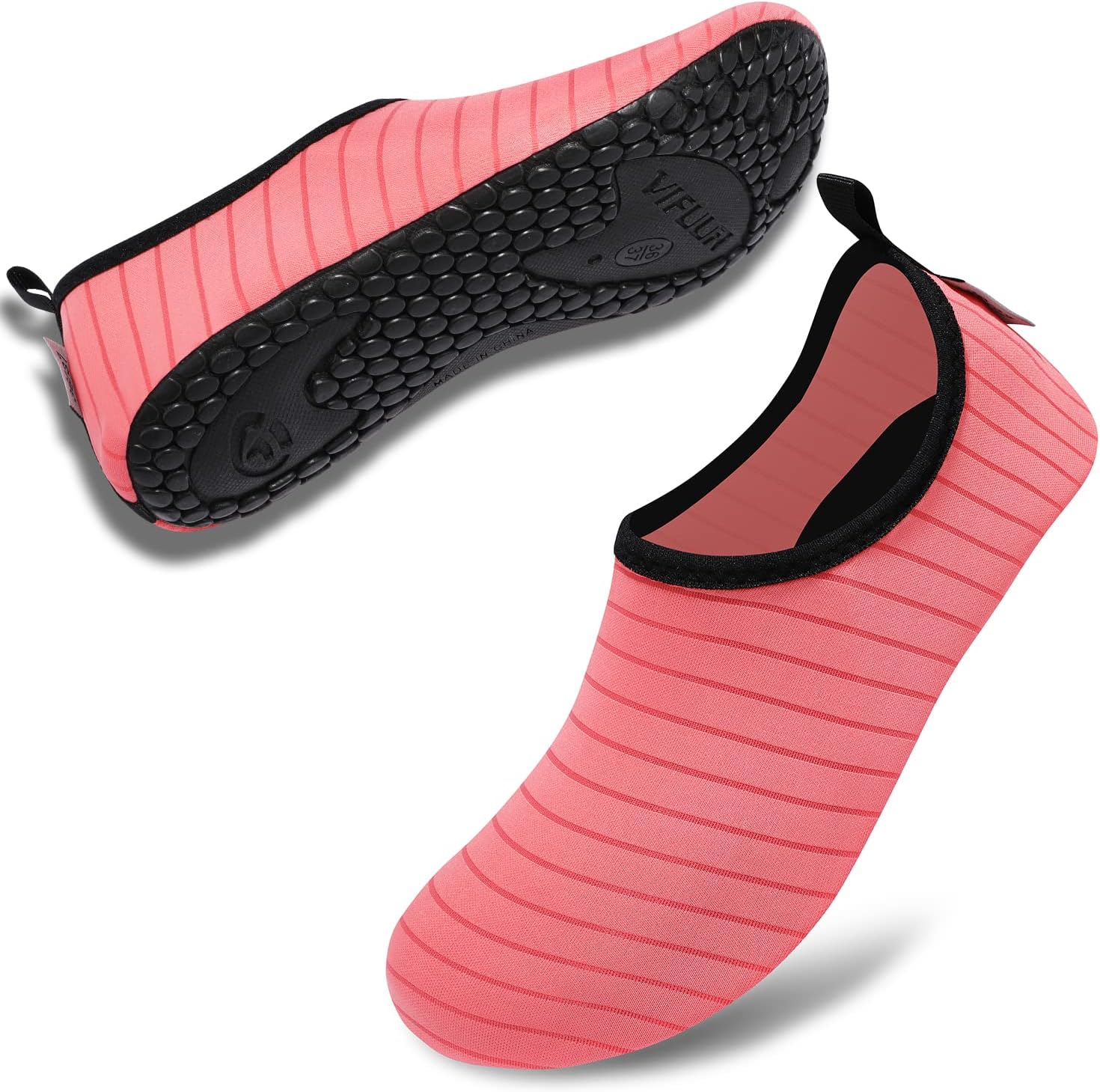 VIFUUR Water Shoes for Men Women Barefoot Quick Dry Aqua Socks Slip On | Lightweight, Breathable Upper, Flexible Sole, Drainage Design, Easy Slip-On Fit for Water Activities