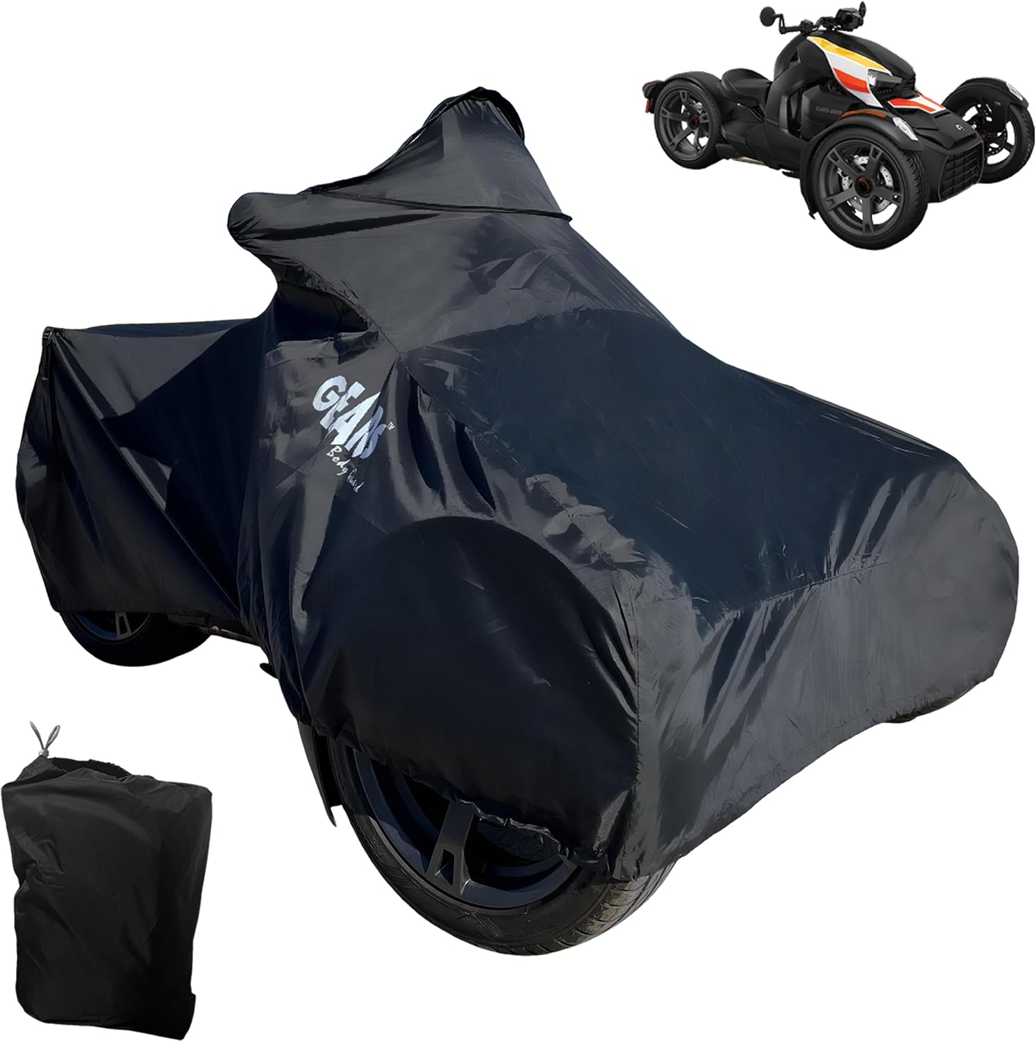 GEARS Trike Cover Compatible with Can-Am Ryker | Full Outdoor & Indoor Protection | Fits Ryker 600, 900, Sport, Rally | 2019, 2020, 2021, 2022, 2023