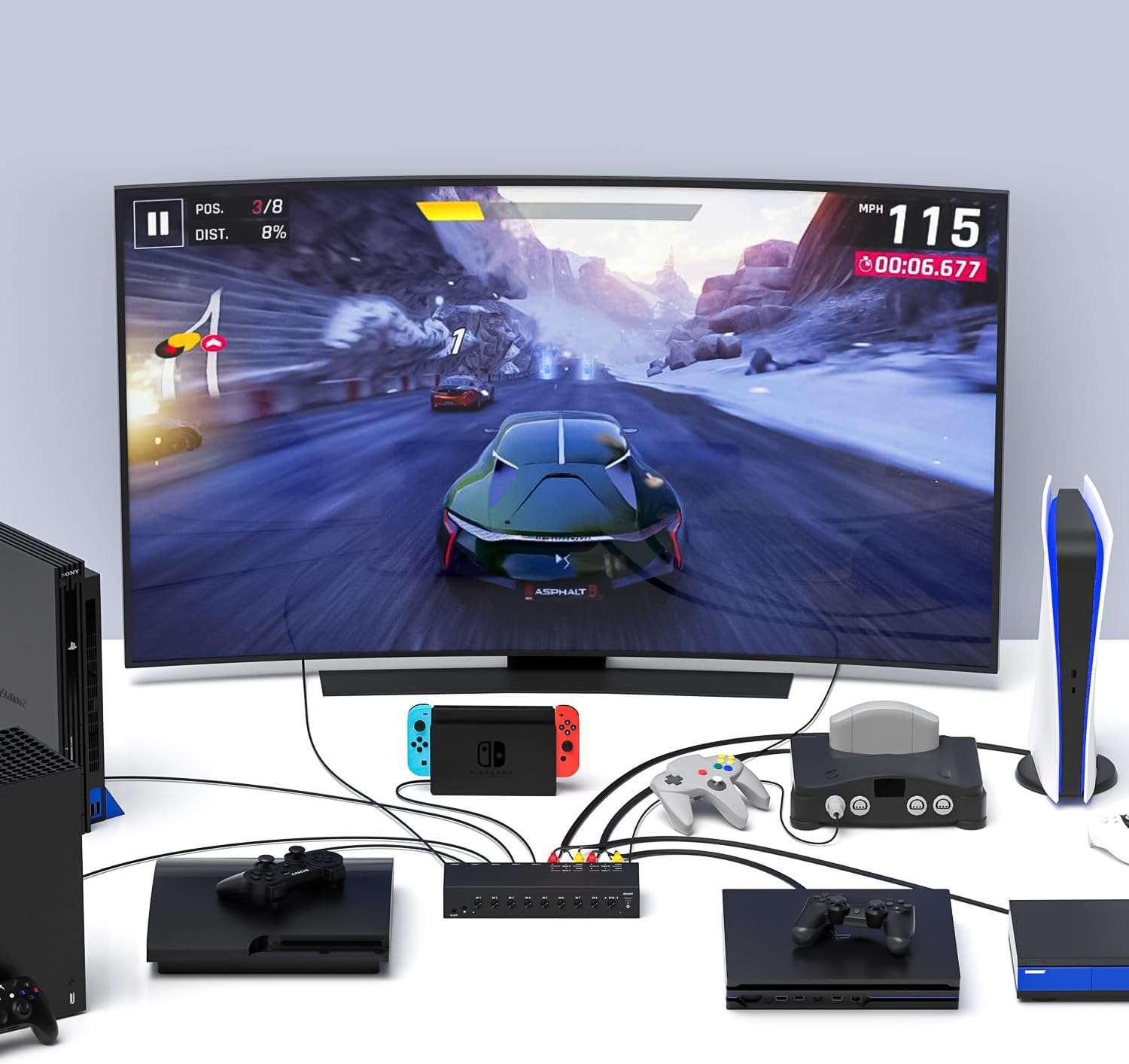 4Port AV to HDMI Converter, 4Port AV to HDMI Switcher with IR Remote