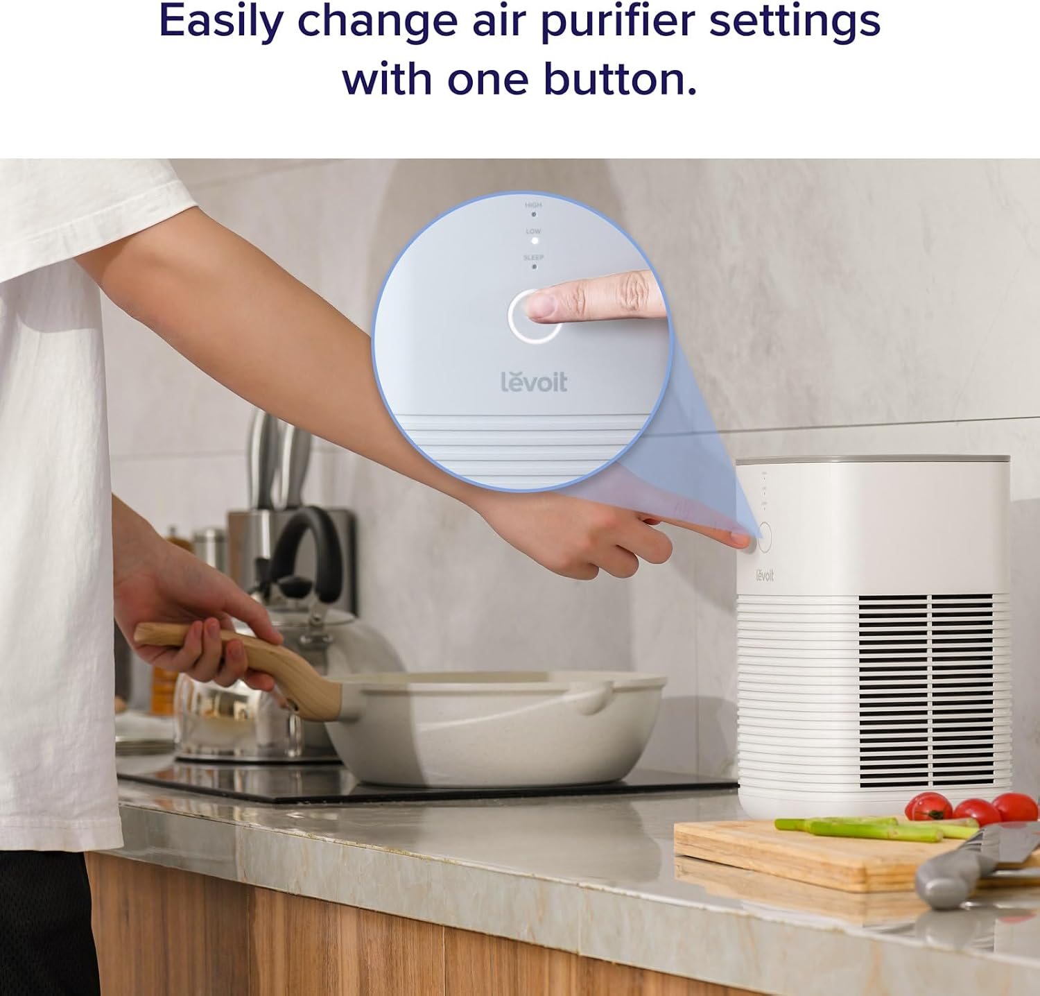 Levoit Air Purifier for Home Pets Bedroom Dorm Room, Smart & Voice Control