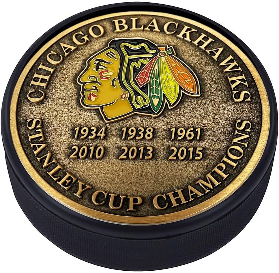 Sports Decor Stanley Cup Years Gold Medallion Puck