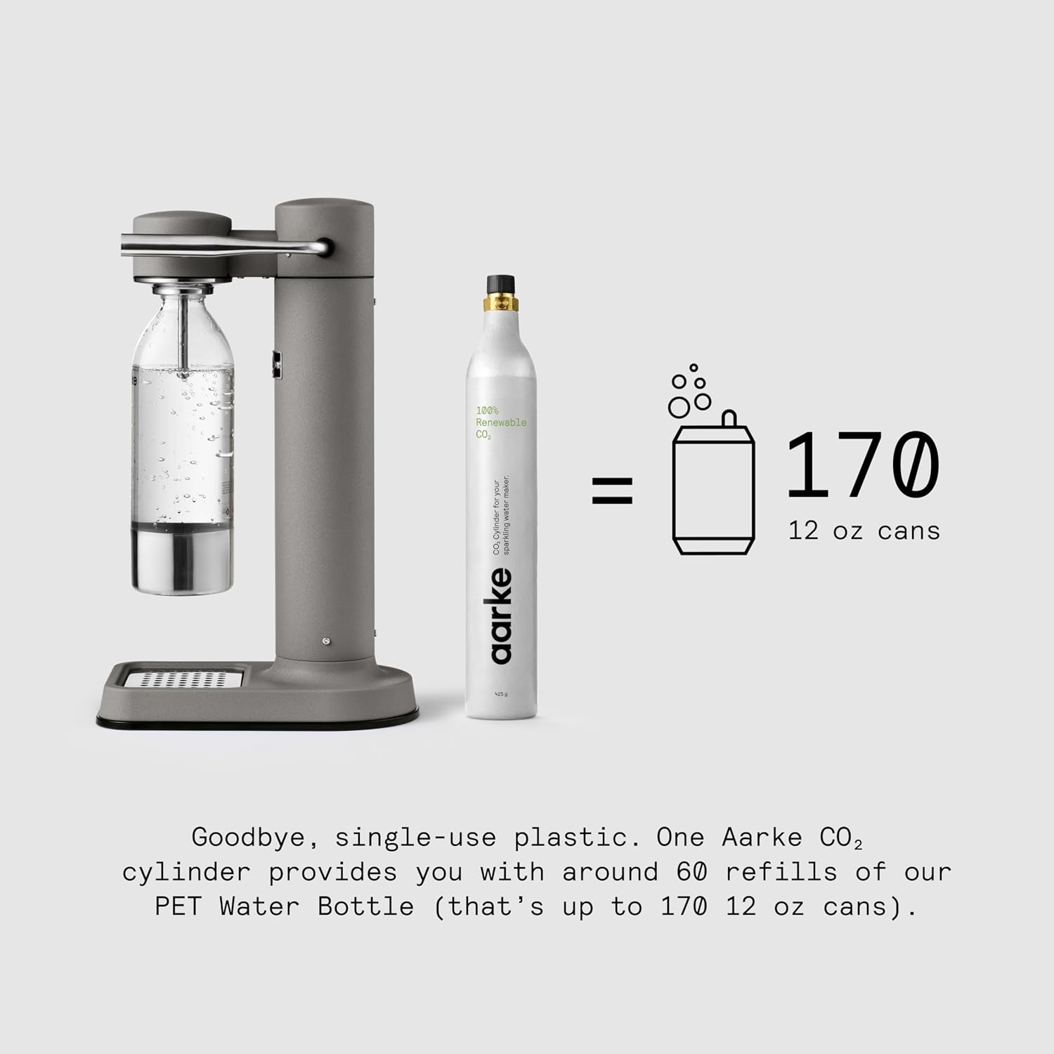 Aarke Carbonator 3 - Premium Sparkling Water Maker, Matte Black