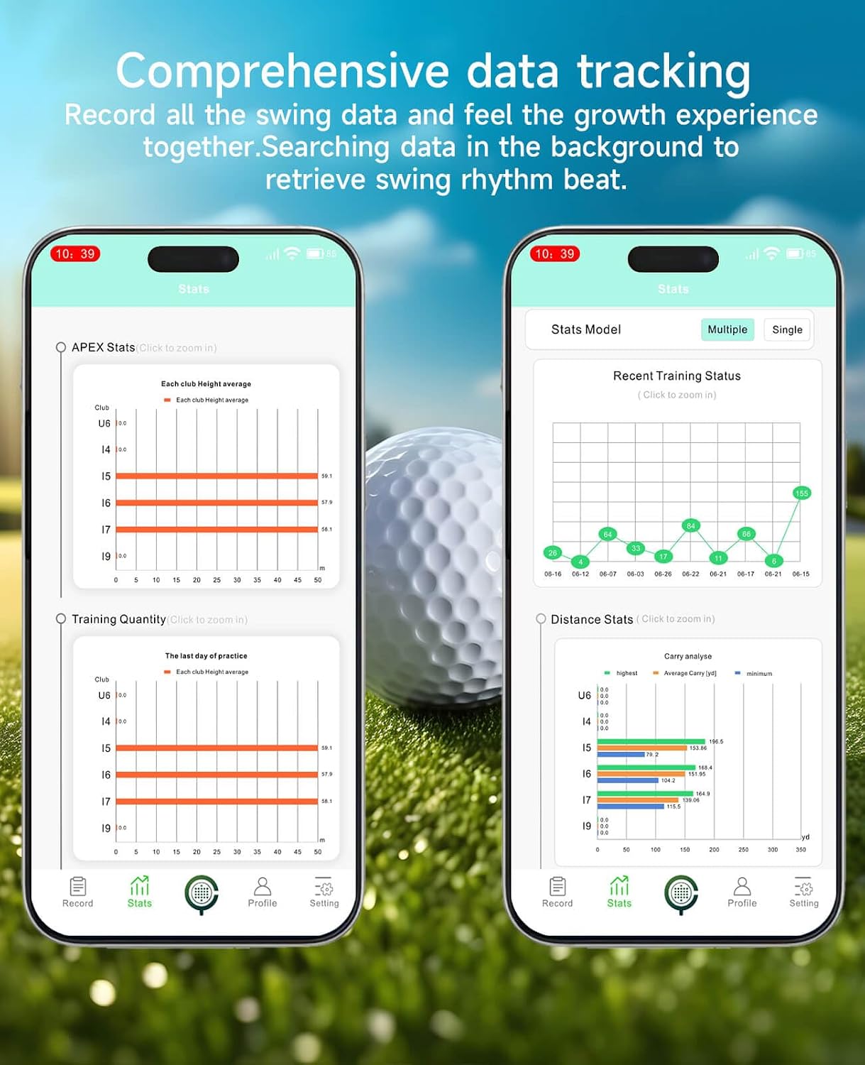 Portable Golf Launch Monitor Pro X1 Plus, Simulators for Home & Training, Mobile Launch Monitor for Golf Swing Analysis, Tracker & Swing Analyzer