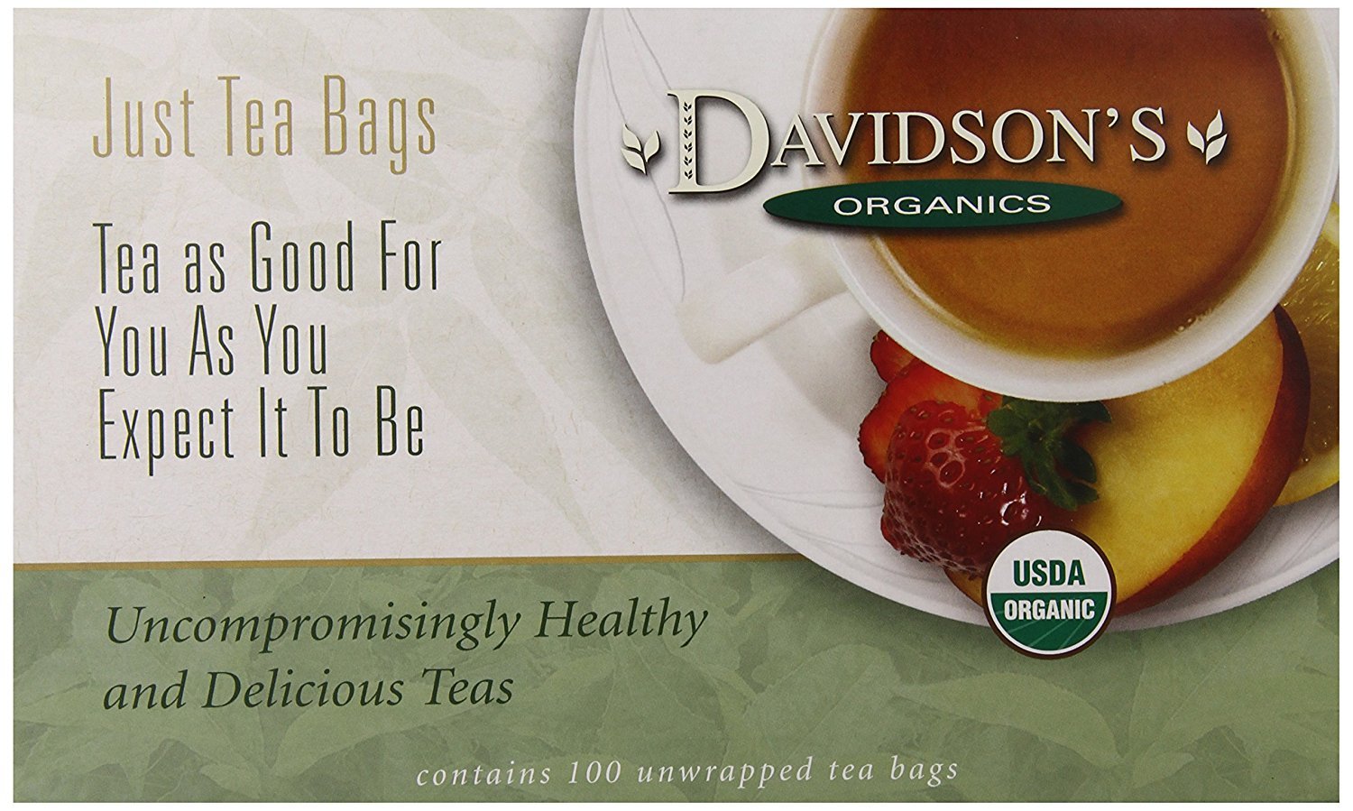 Davidson's Organics, Yerba Mate, 100-count Unwrapped Tea Bags