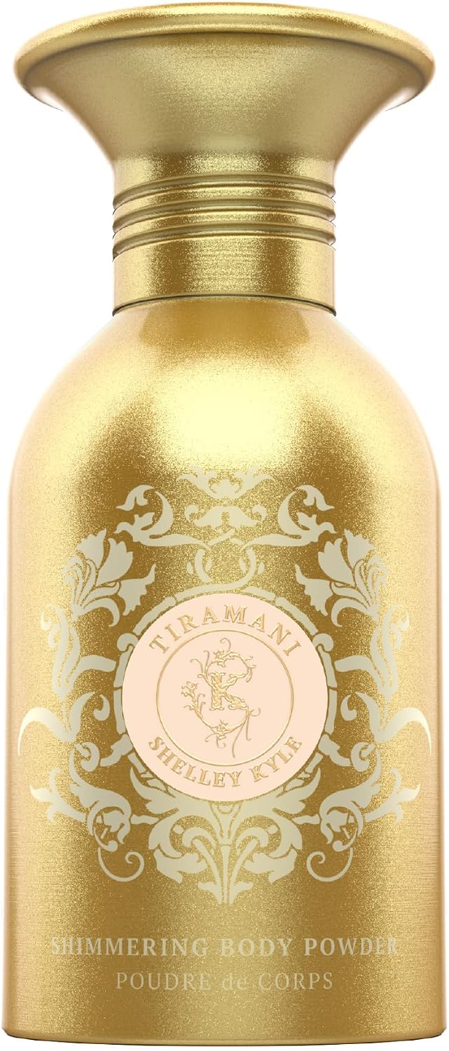 Shelley Kyle Tiramani Shimmer Powder, Talc Free, Fragrance-Filled, Body Powder, Dusting Powder, Leaves Skin Dry, Soft and Shimmering After Every Use