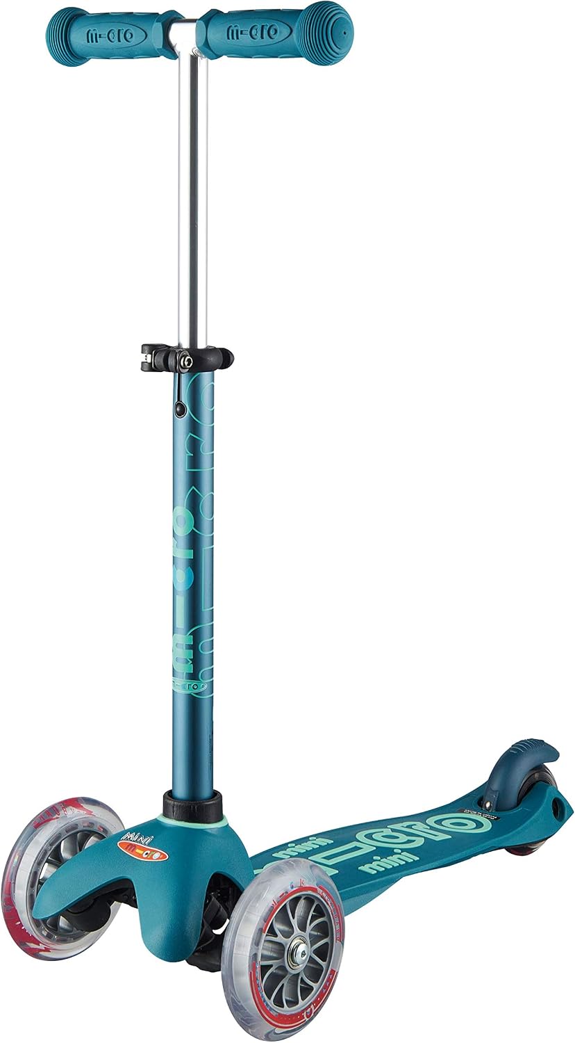 Micro Kickboard Mini 3-Wheel Toddler Scooter, Ages 2-5, Up to 110lbs | Lean-to-Steer Design, Adjustable T-Bar Grows with Your Child