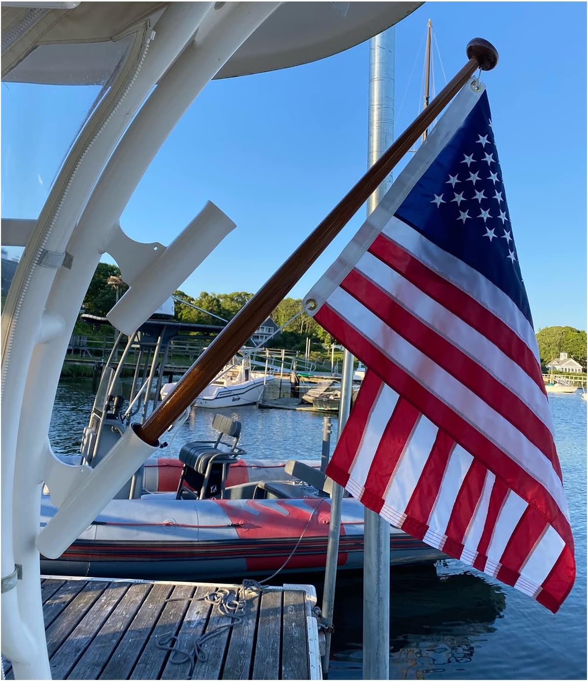 TOPFLAGS American Flag 4x6 Heavy Duty Outdoor US Flags for Outside Embroidered Stars USA Banner Sewn Stripes with Brass Grommets Vibrant Color