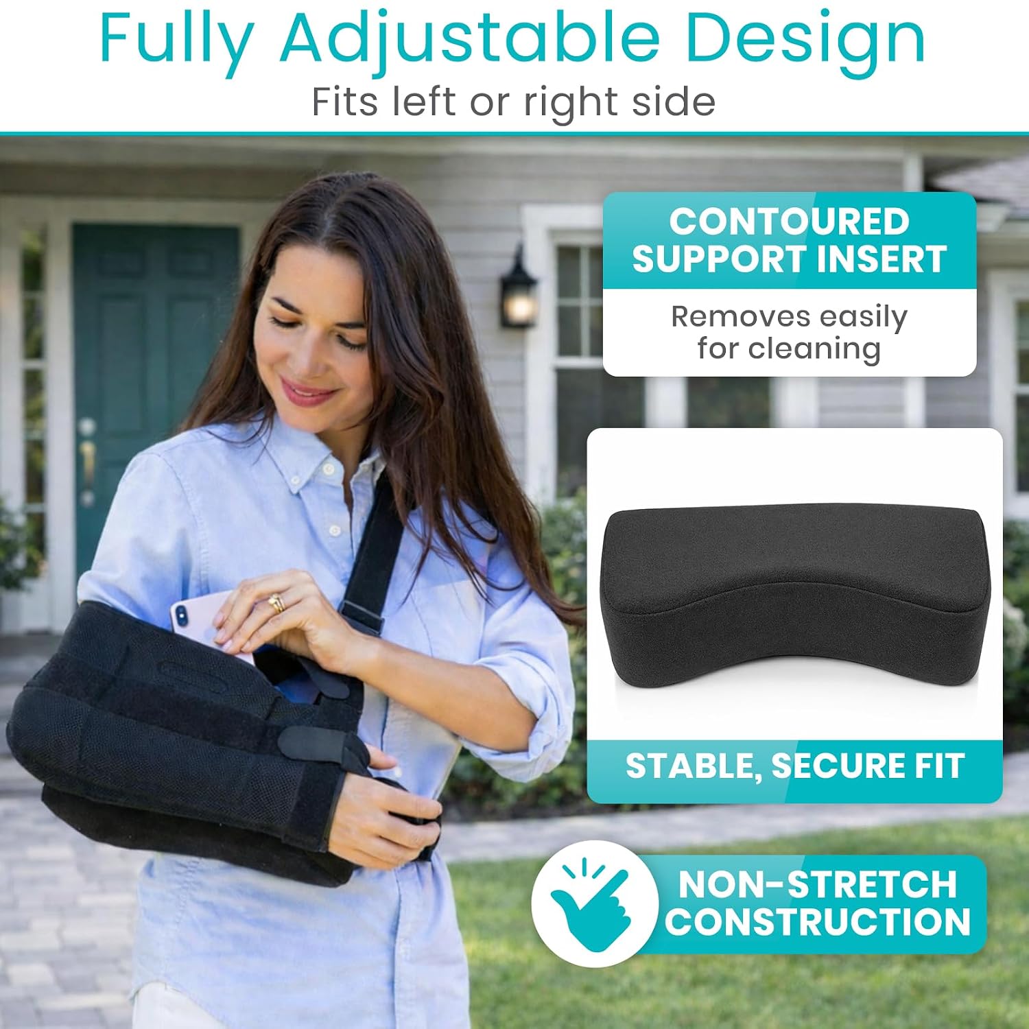 Vive Shoulder Abduction Sling - Immobilizer for Injury Support - Pain | Relief Arm Pillow for Rotator Cuff, Sublexion, Surgery, Dislocated
