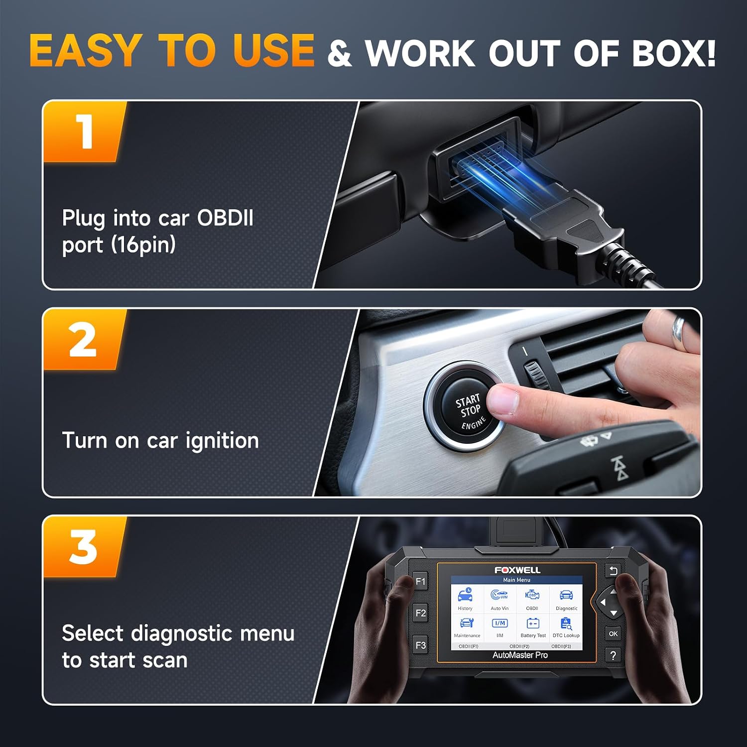 2026 FOXWELL NT624 Elite OBD2 Scanner, All-System 8 Resets Code Reader