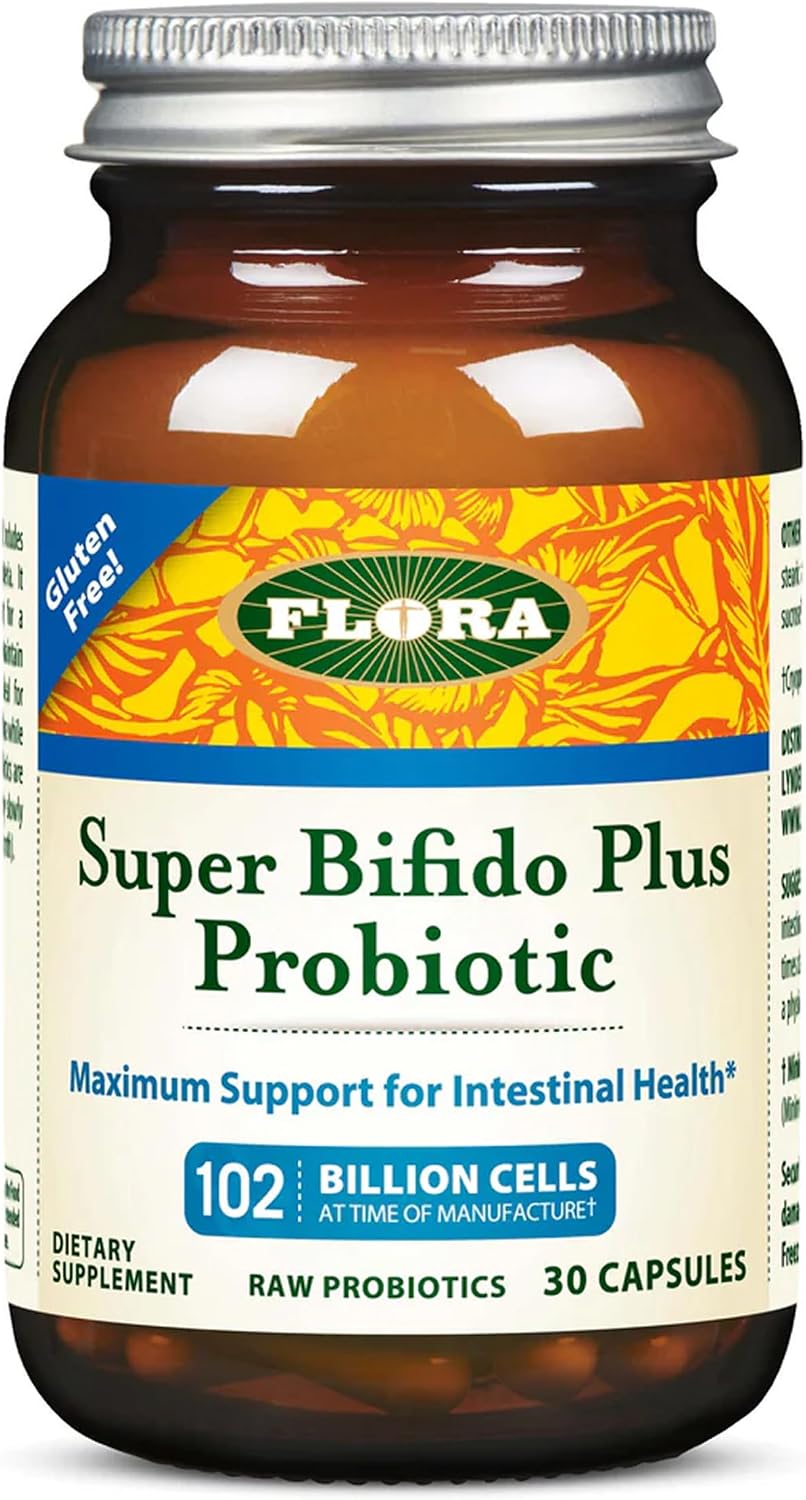 Flora - Super Bifido Plus Probiotic - Daily Probiotic - Supports Gut & Digestive Health - 102 Billion CFU - Bifidobacterium & Lactobacillus Strains