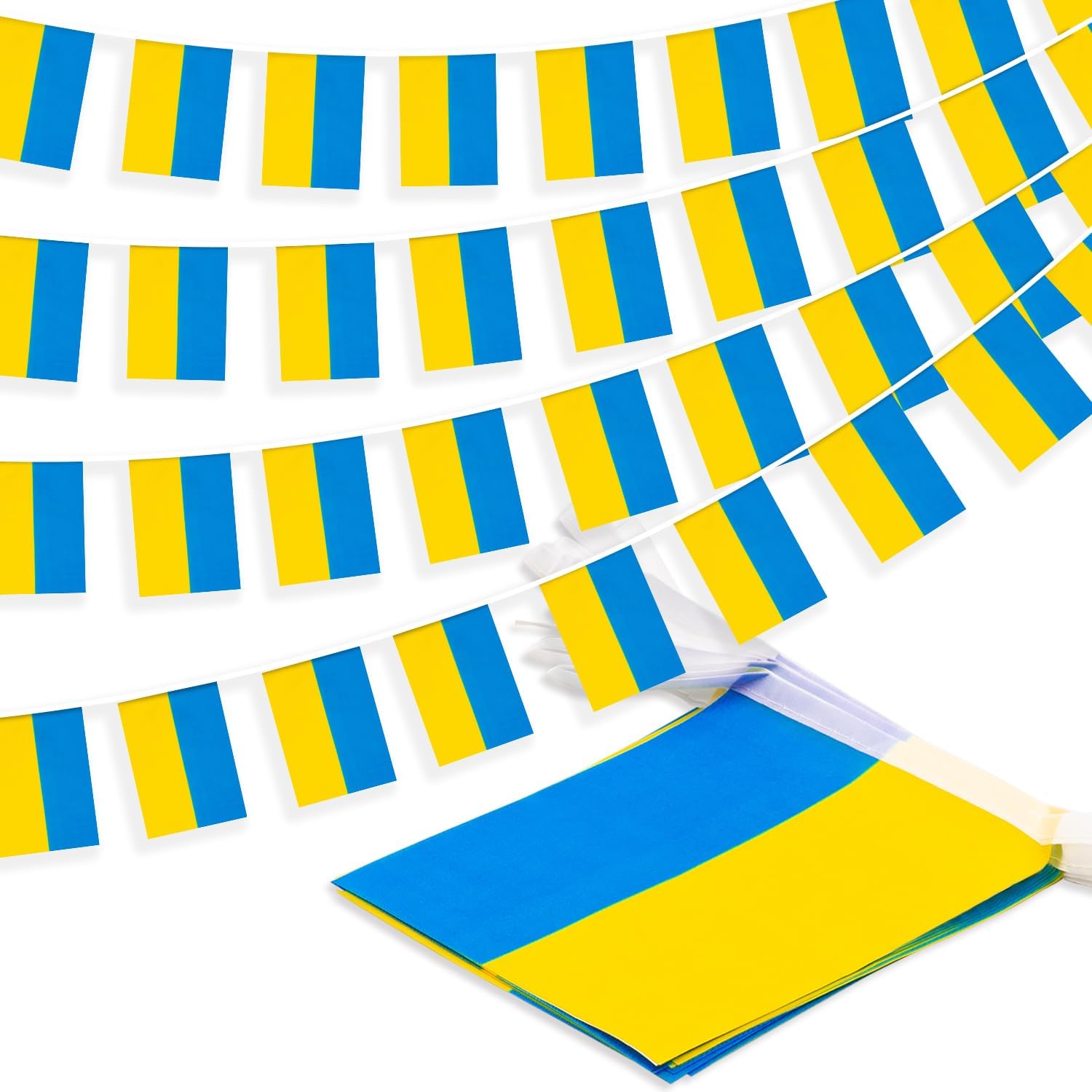 Nicaragua String Flag Pennant Banner, Small Mini Nicaraguan Flags Bunting Banner, National Country Decoration for School, Party, Sports Events, Patriotic Festival, 33 Feet 30 Flags