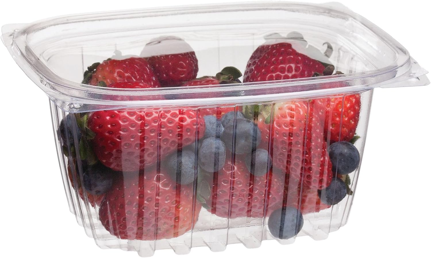 Eco-Products EPRC32 Renewable & Compostable Rectangular Deli Containers - 32oz., 50 Per Pack (Case of 4 Packs), clear