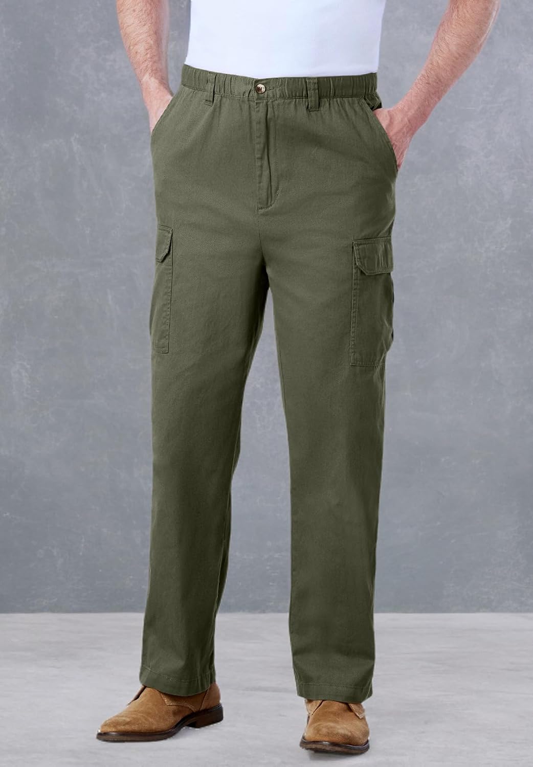 KingSize Knockarounds Full-Elastic Waist Cargo Pants