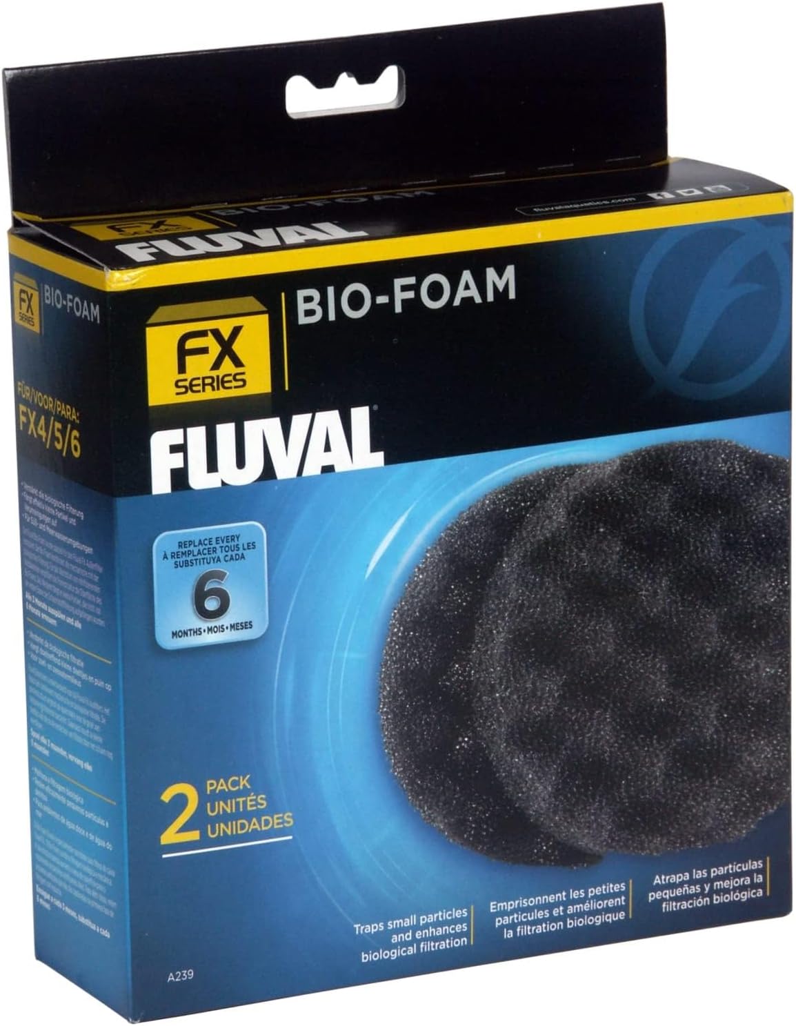 Fluval Quick Clear FX4/FX5/FX6 Fine Filter Water Polishing Pad - 3 - Pack