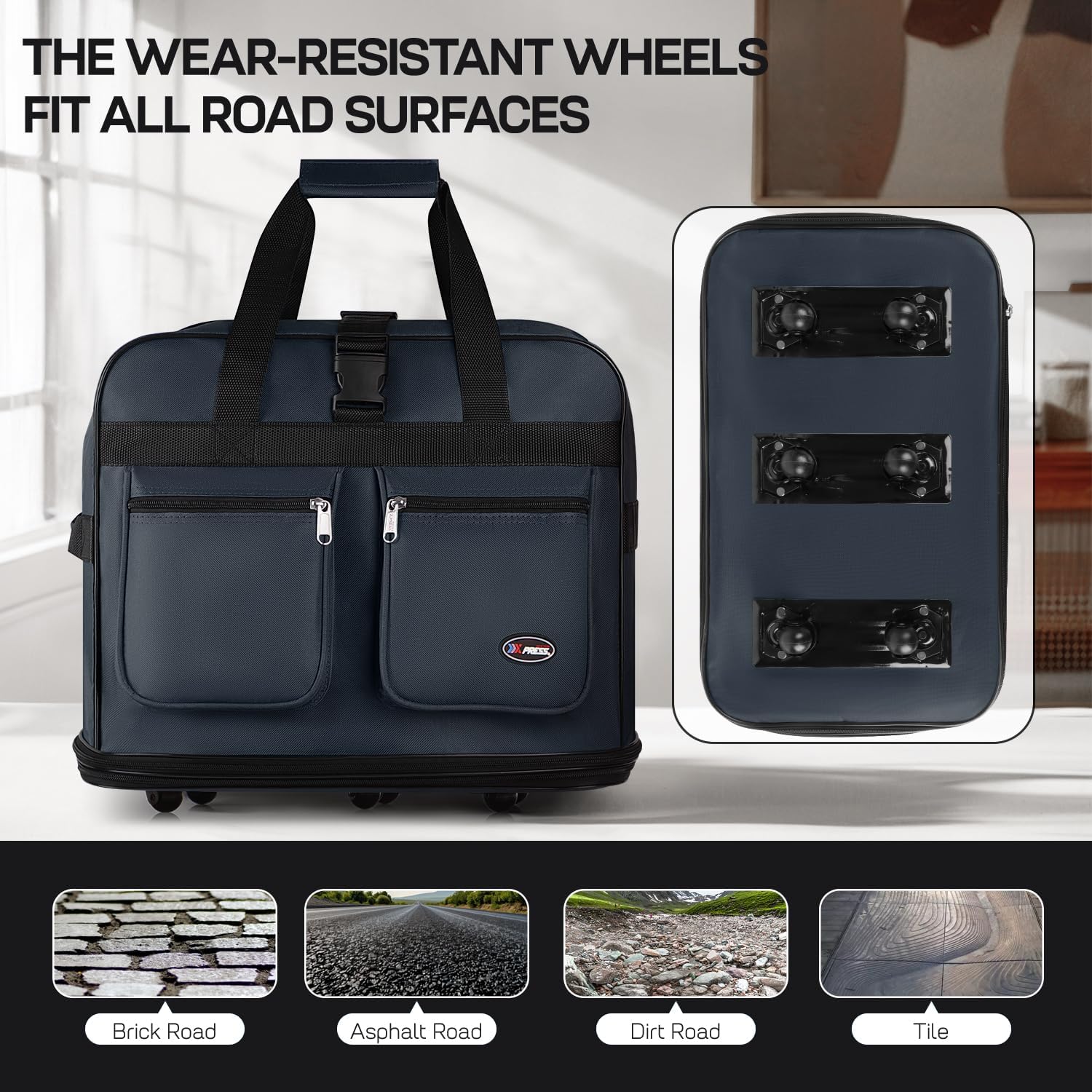 40'' Expandable Rolling Duffel Bag Suitcases w/Wheels,Foldable Luggage Bag