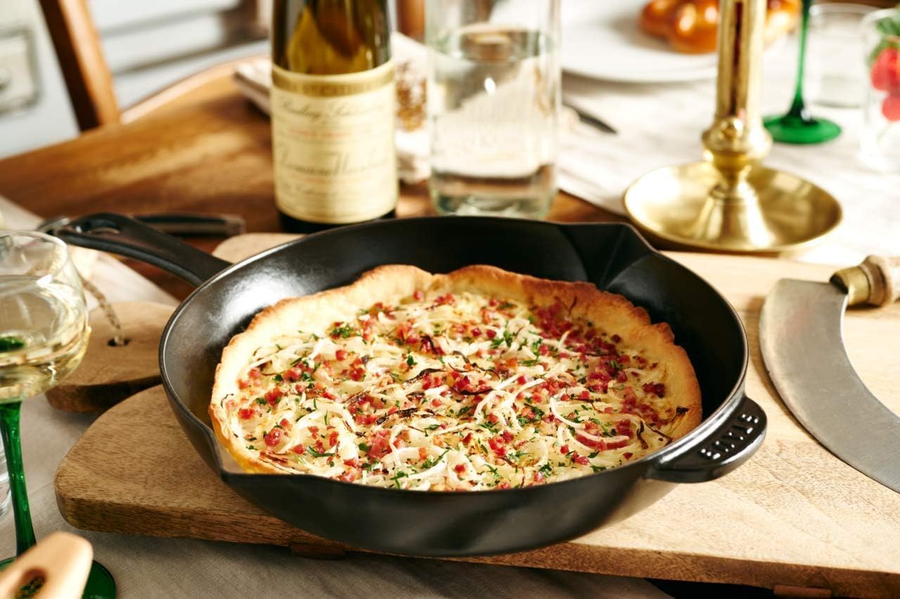 Staub Cast Iron 10-inch Fry Pan - Grenadine, Made in France