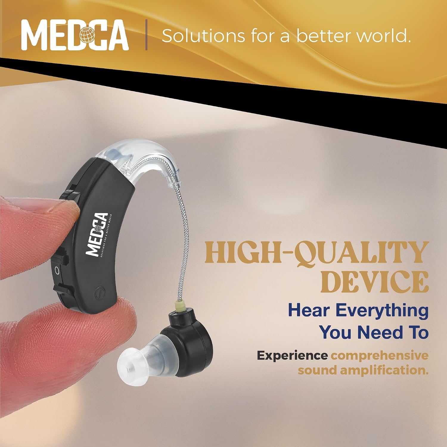 Behind the Ear Sound Amplifier - BTE Hearing Ear Amplification Device and Digital Hearing Aids for Seniors PSAD for the Hard of Hearing