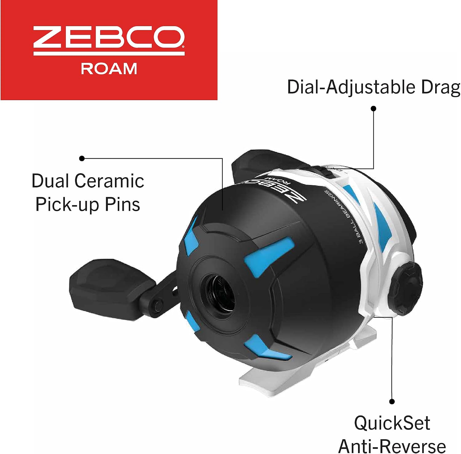 Zebco Roam Spincast Reel and Fishing Rod Combo