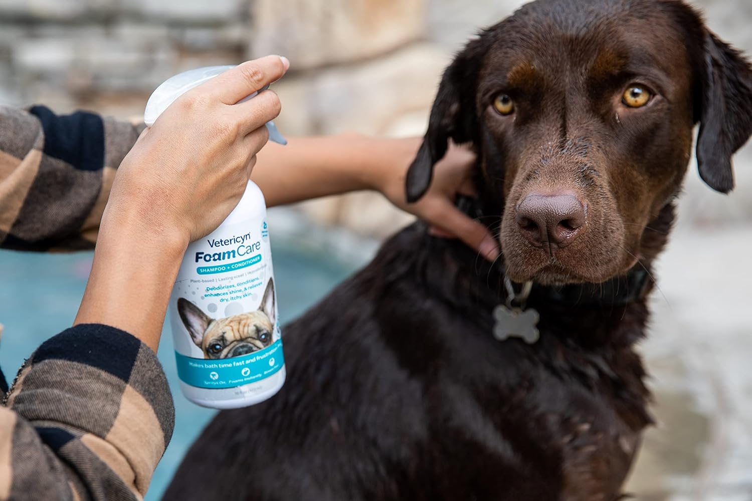 Vetericyn FoamCare Medicated Dog Shampoo - Instant Foaming, Spray-On Hypoallergenic Shampoo, Medicated Formula for Sensitive Skin, Safe for Dogs and Cats. 16 Ounce