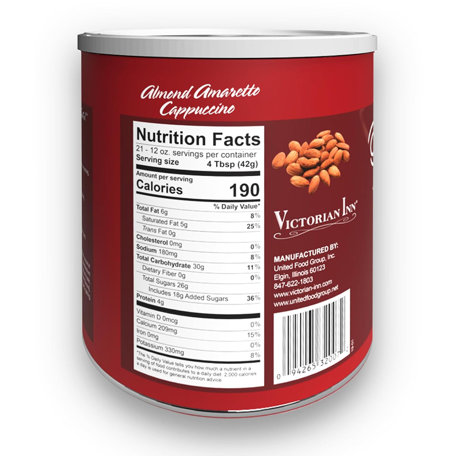 Victorian Inn Instant Cappuccino, Almond Amaretto, 2 Pound (Pack of 1)