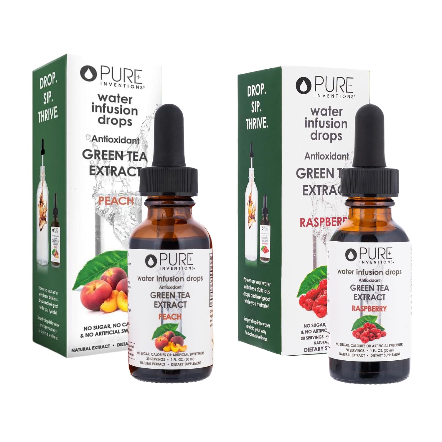 Pure Inventions Water Enhancer Drops - Refreshing and Delicious - Antioxidants, Electrolytes - No Sugar, Calories, or Artificial Sweeteners - Cranberry and Elderberry (60 Servings)