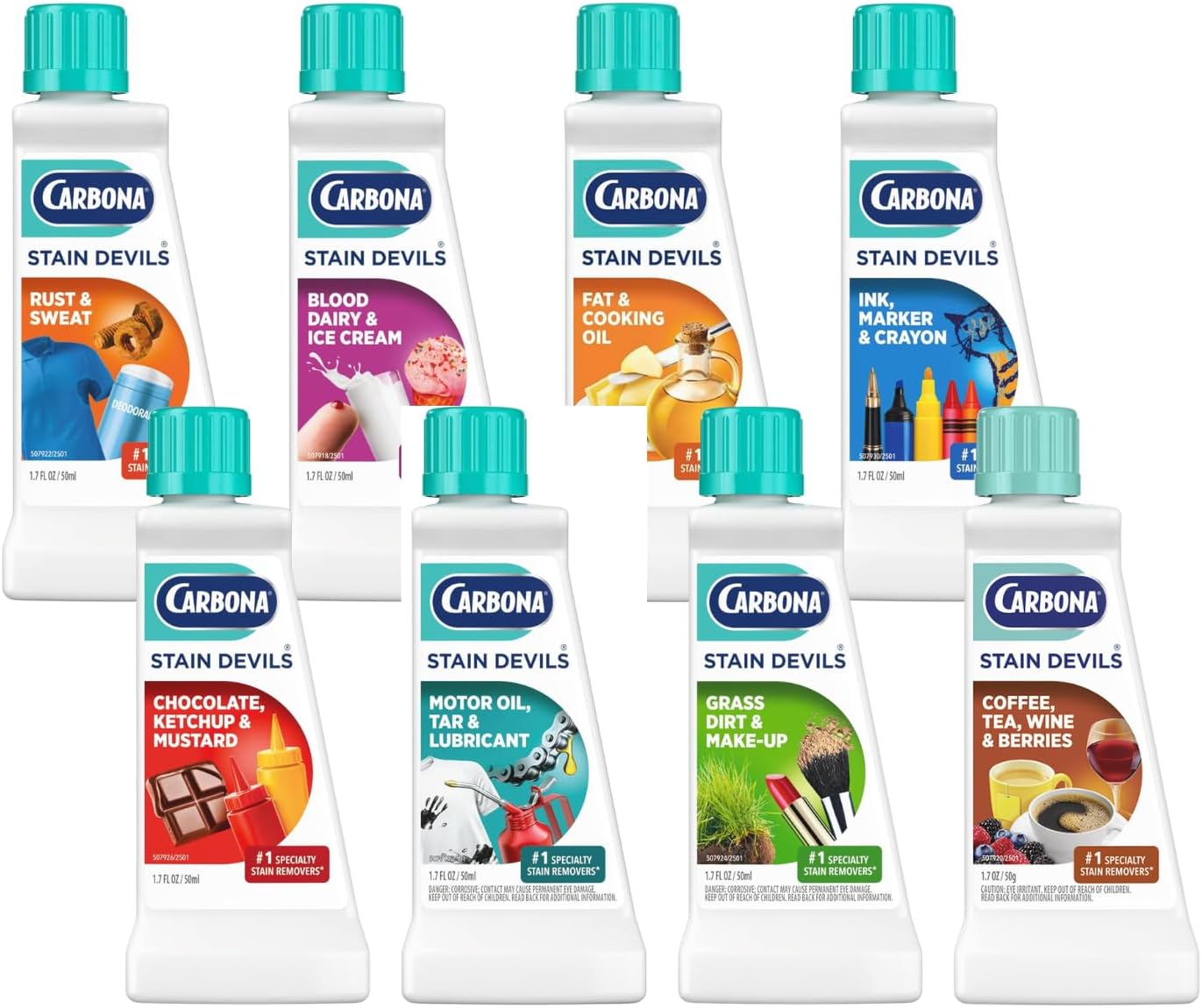 Carbona Liquid Stain Devil Food Clean Up Combo Set | Spot Stain Remover for Clothes
