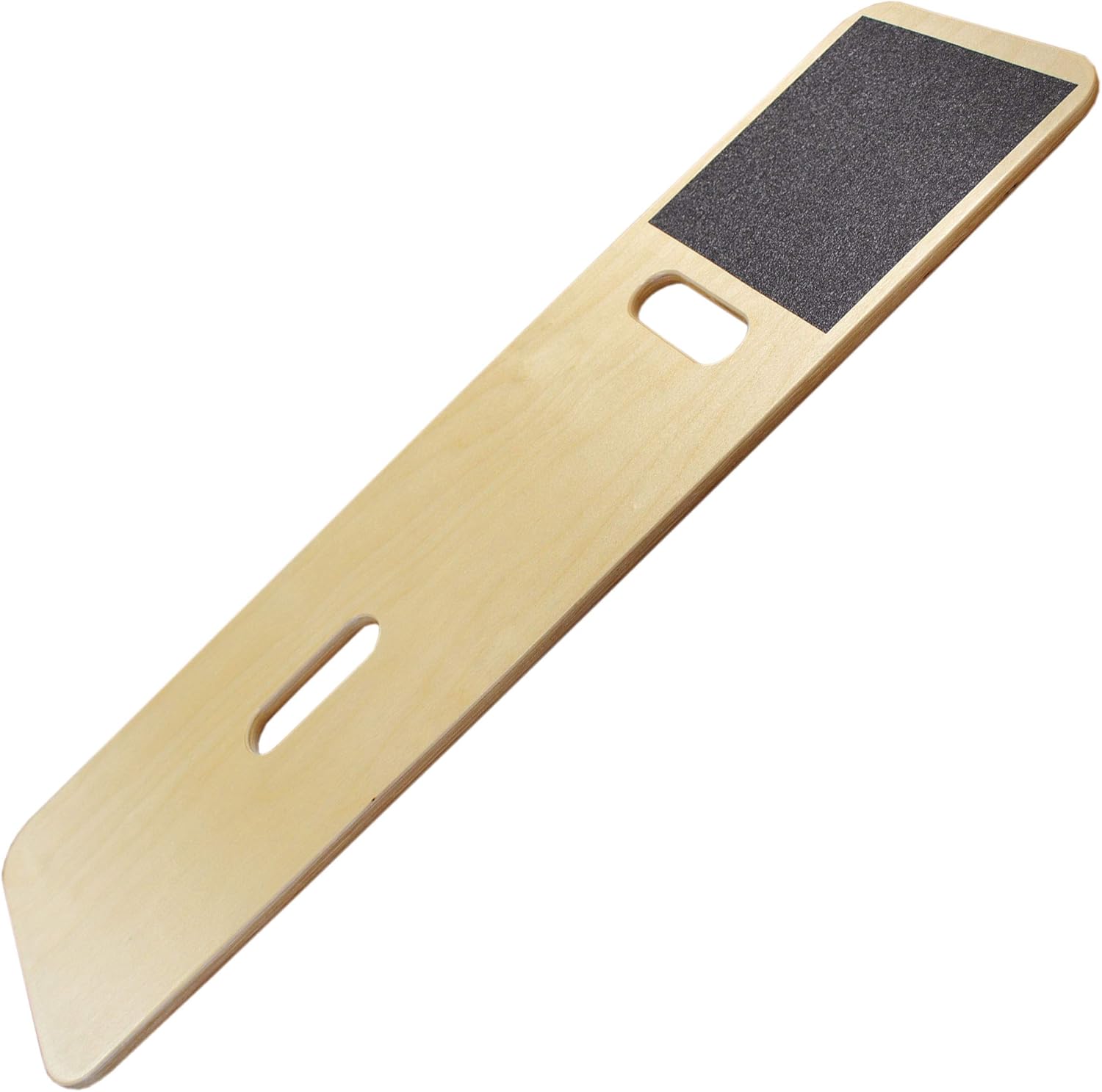 Rehabilitation Advantage Tapered 29" Durable Birchwood Transfer Board with Hand Holes & Non-Skid