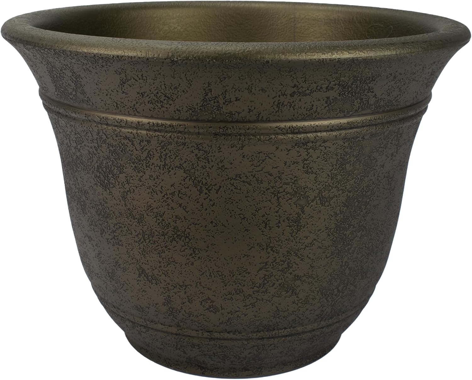 The HC Companies Sierra Round Self-Watering Pot - Lightweight Plastic Planter for Herbs & More - Durable Plant Pots for Indoor Plants & Outdoor Plants (13” Rustic Redstone, Pack of 1)