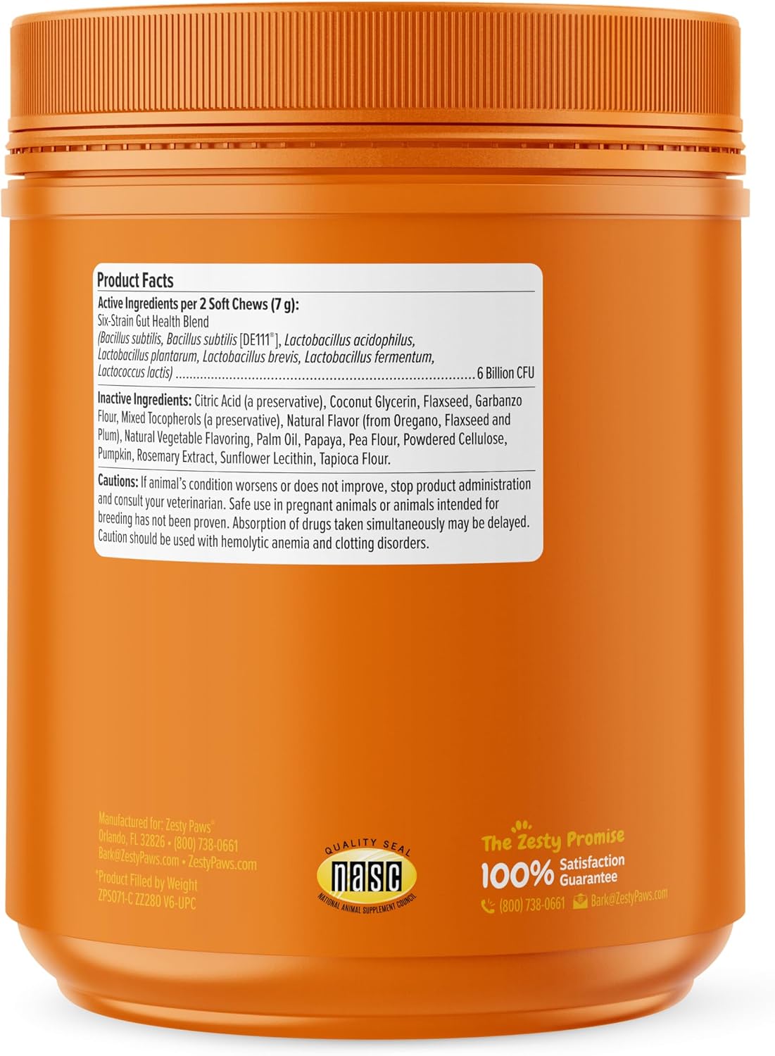 Zesty Paws Probiotics for Dogs - Digestive Enzymes for Gut Flora, Digestive Health, Diarrhea & Bowel Support - Clinically Studied DE111 - Dog Supplement Soft Chew for Pet Immune System - Pumpkin, 90ct