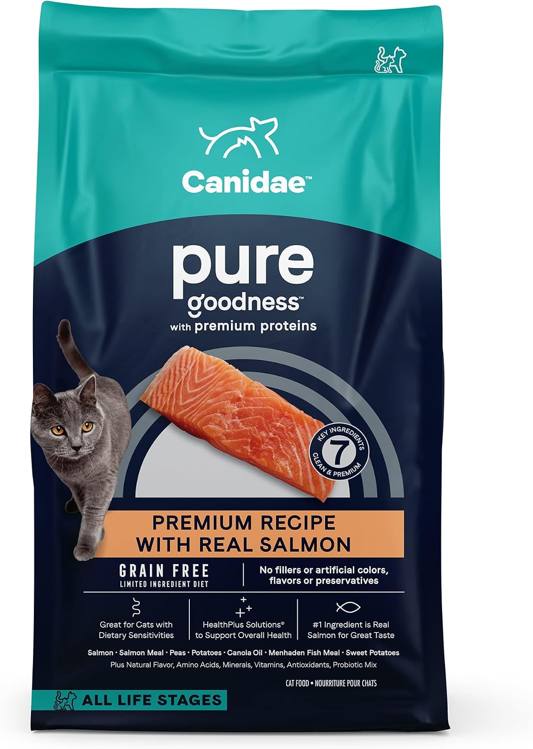 Canidae Pure Limited Ingredient Premium Dry Cat Food, Real Chicken Recipe, 10 lbs, Grain Free