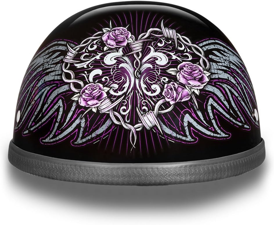 Daytona Helmets Graphics Bicycle Helmets for Men - Novelty Half Helmet with Breathable Liner - Retro Skull Cap – Eagle Headgear with Head Wrap