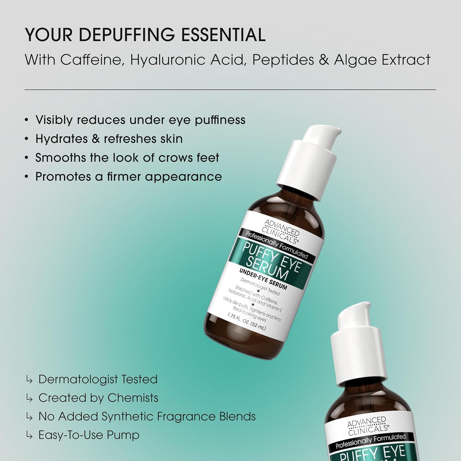 Advanced Clinicals Brightening Vitamin C Serum For Face With Glycolic Acid + Lactic Acid | Vitamin C Eye Serum Face Moisturizer For Improving Look Of Dark Spots & Uneven Complexion, 1.75 Fl Oz