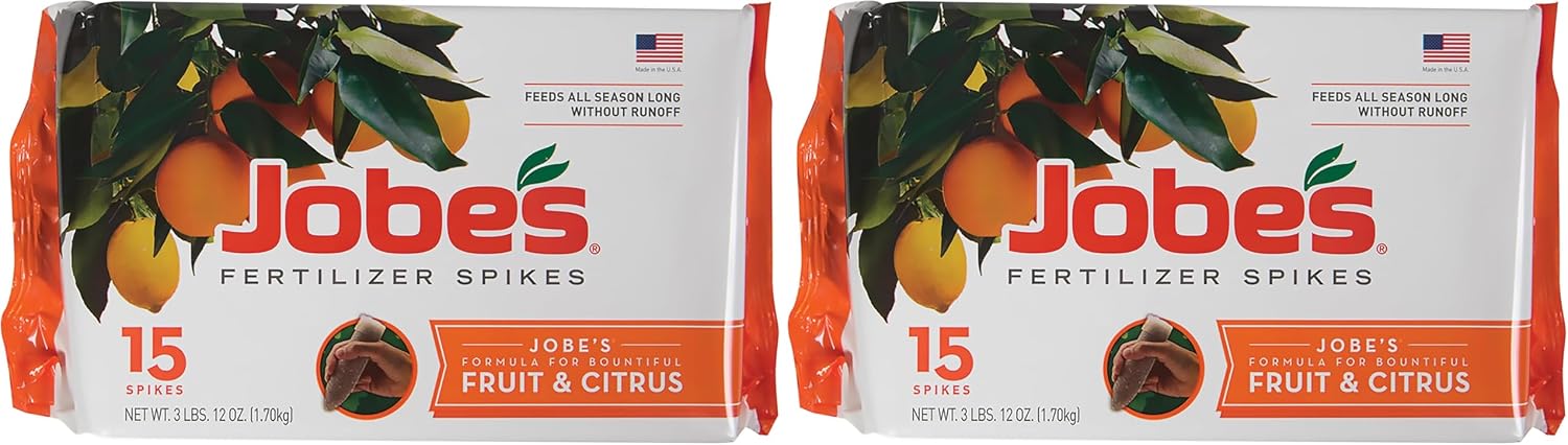 Jobe’s Slow Release Tree and Shrub Fertilizer Spikes, Easy Plant Care for Oak, Maple, Dogwood, Boxwood, and Many More Acid Loving Trees and Shrubs, 9 Count