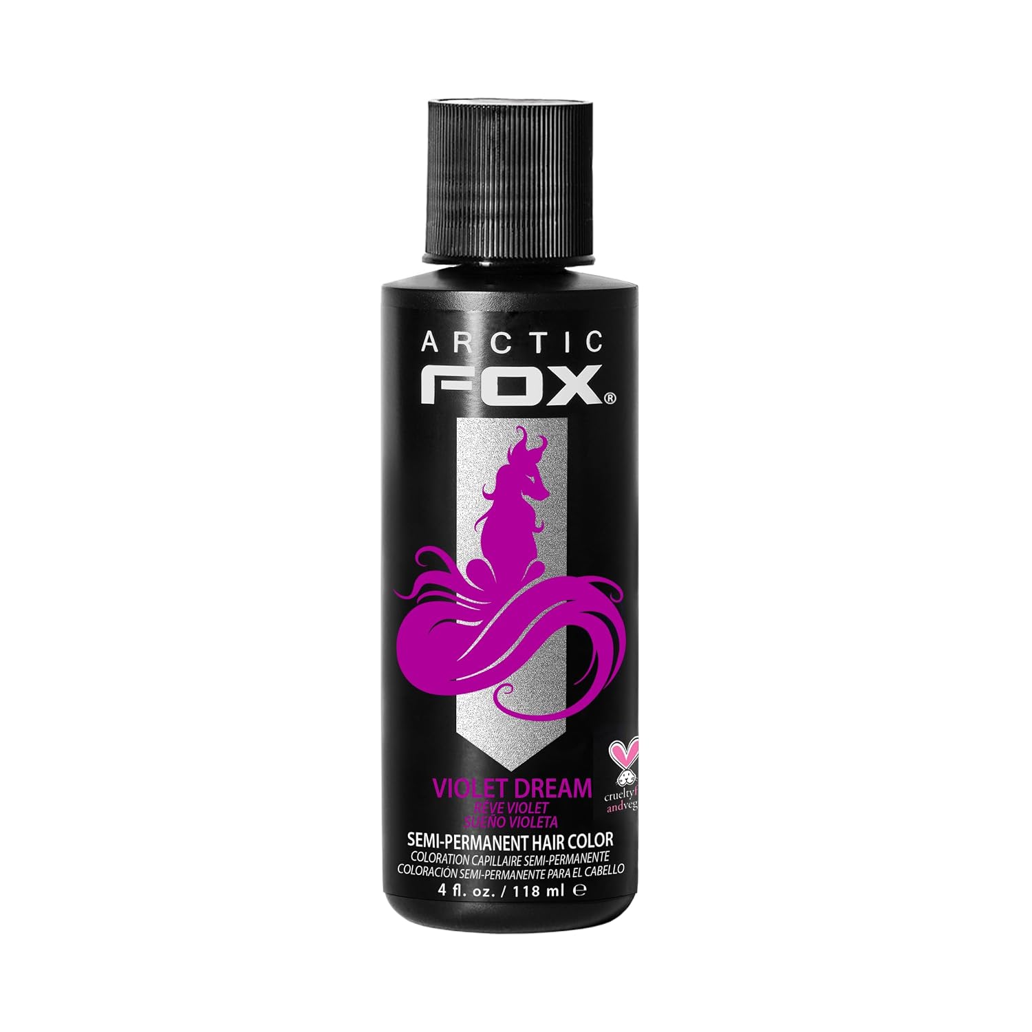 ARCTIC FOX Virgin Pink Semi-Permanent Hair Color - Vegan - 4 fl oz | Vivid and Vibrant, Cruelty Free, Ammonia Free, Peroxide Free, , Cream Formula