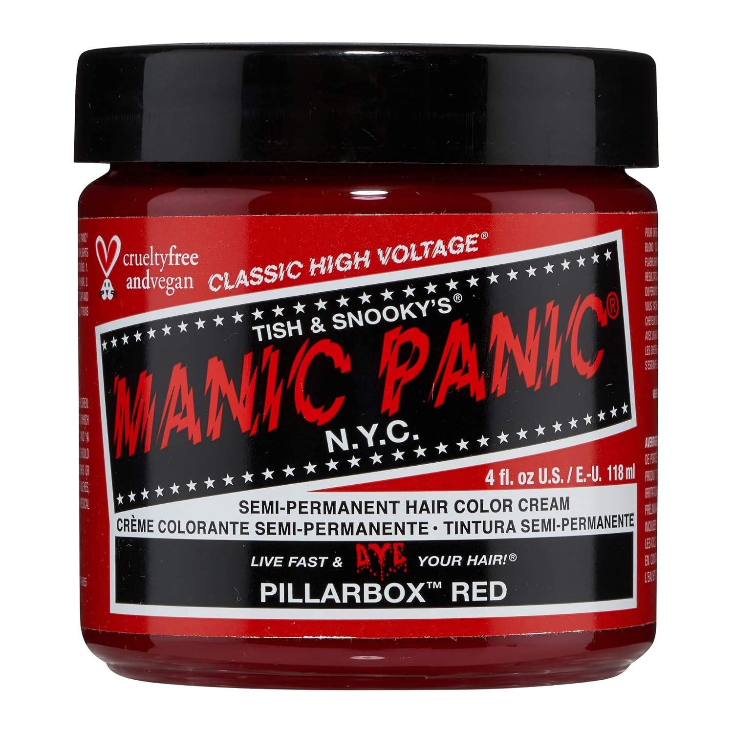 MANIC PANIC Classic Cotton Candy Pink Semi Permanent Hair Color - Bright Pink Hair Dye for Women & Men That Lasts 4-6 Weeks - Vegan, Ammonia & Cruelty-Free - Create & Mix Custom Shades (4oz / 2pk)