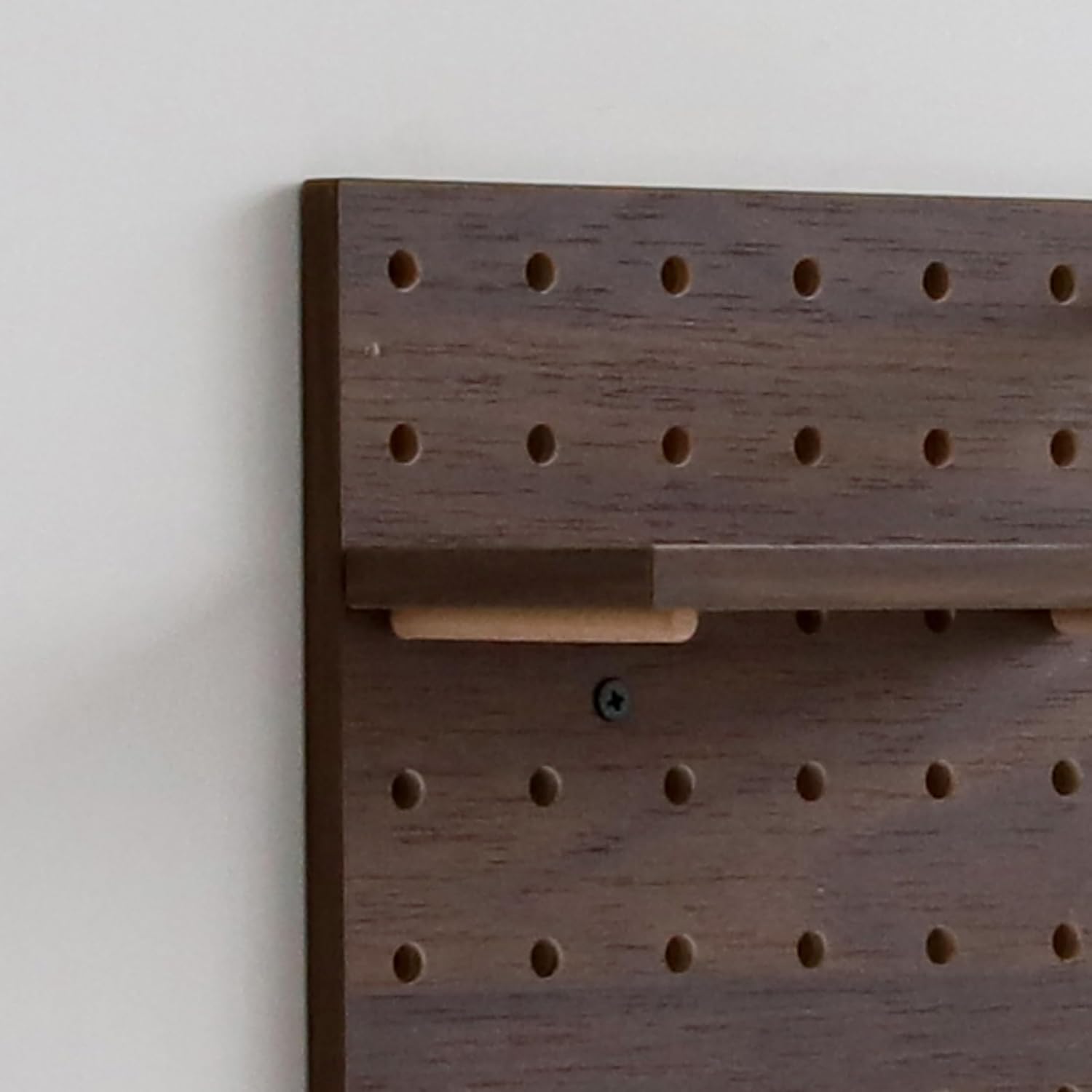 Wooden Pegboard Modular Display Organization Storage Wall Hooks Shelf(Color:Oak)
