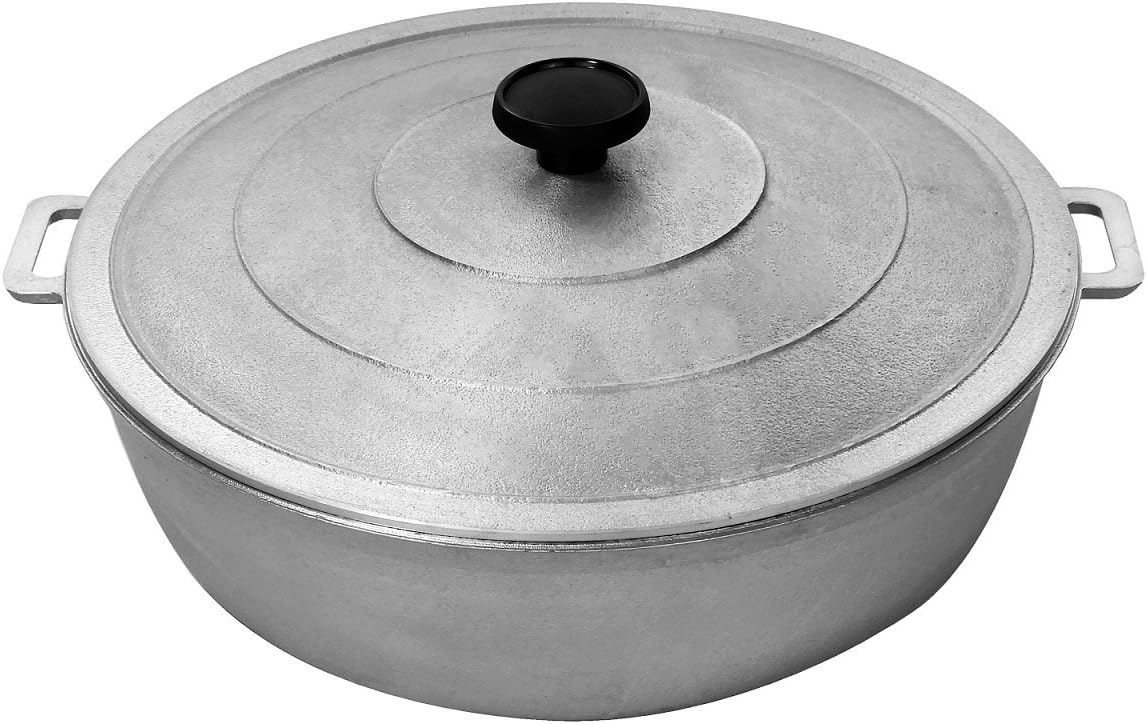 Uniware 9900 Super Quality Aluminum Caldero,Dutch Oven, 51 QT,Silver (55cm (21.7-Inch))