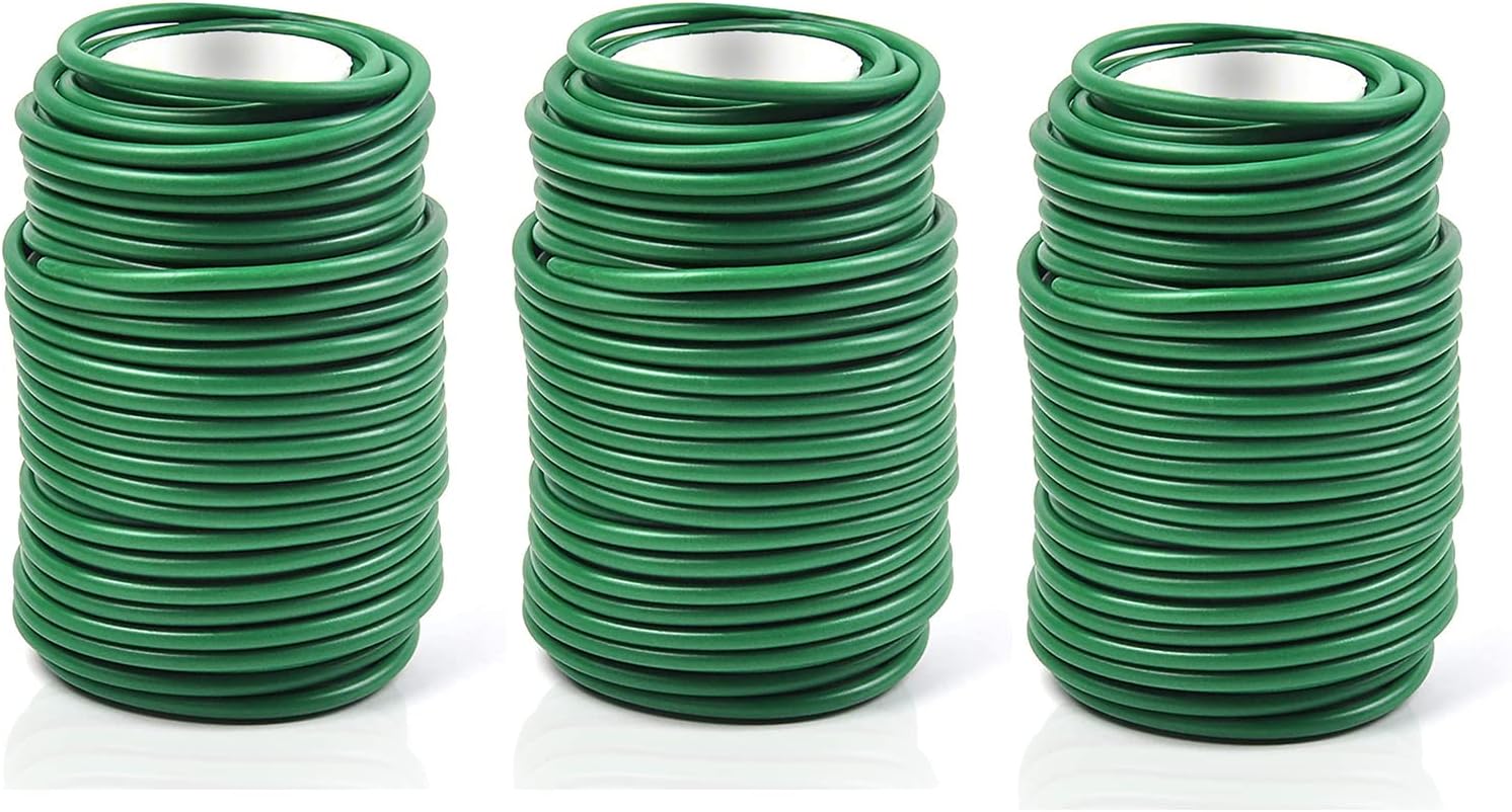 Decoroca Soft Plant Ties for Support - 65.6' Reusable Waterproof Plant Wire, 3.5mm Garden Twist