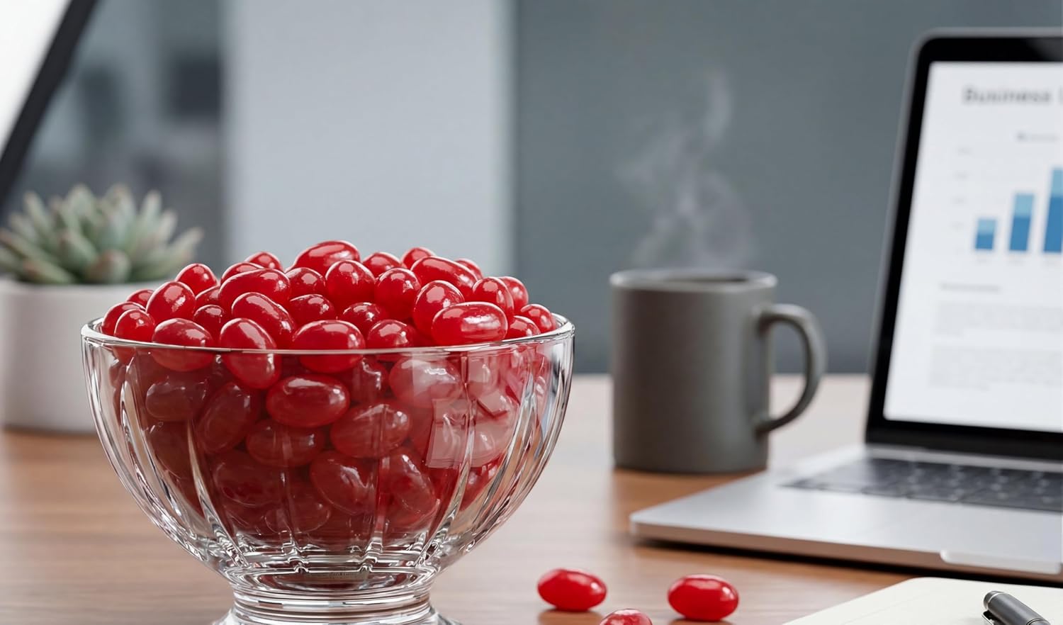 Cinnamon Jelly Beans 2 lbs Jumbo Extra Large Red Chewy Sweet Spiced Candy