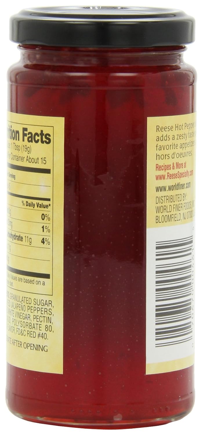 Reese Jelly, Hot Jalapeno, 10-Ounce (Pack of 6)