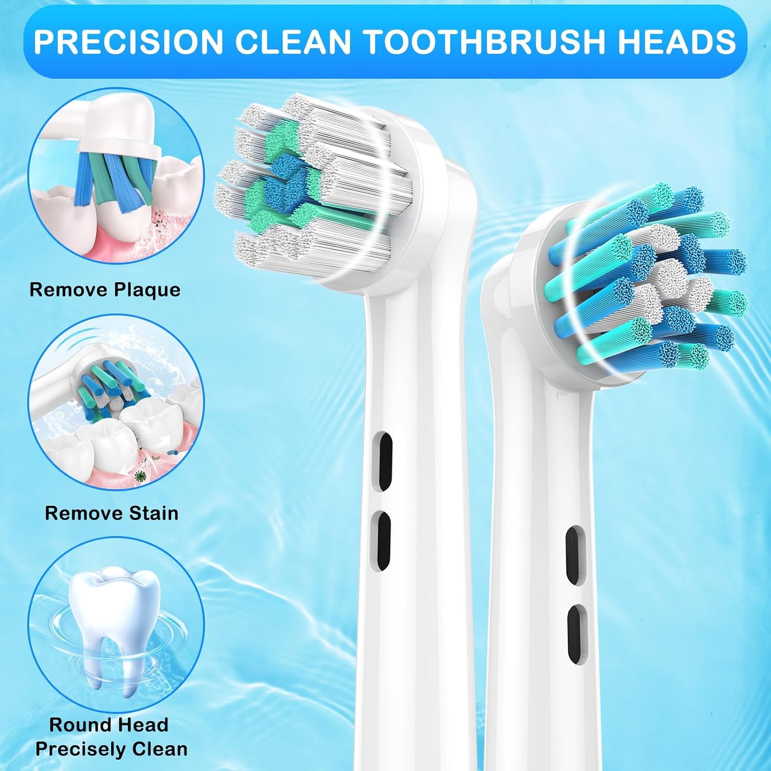 Electric Toothbrush Replacement Heads 16 Pack/Compatible Oral B Braun Replacement Brush Heads/Compatible Oral B Replacement Brush Heads
