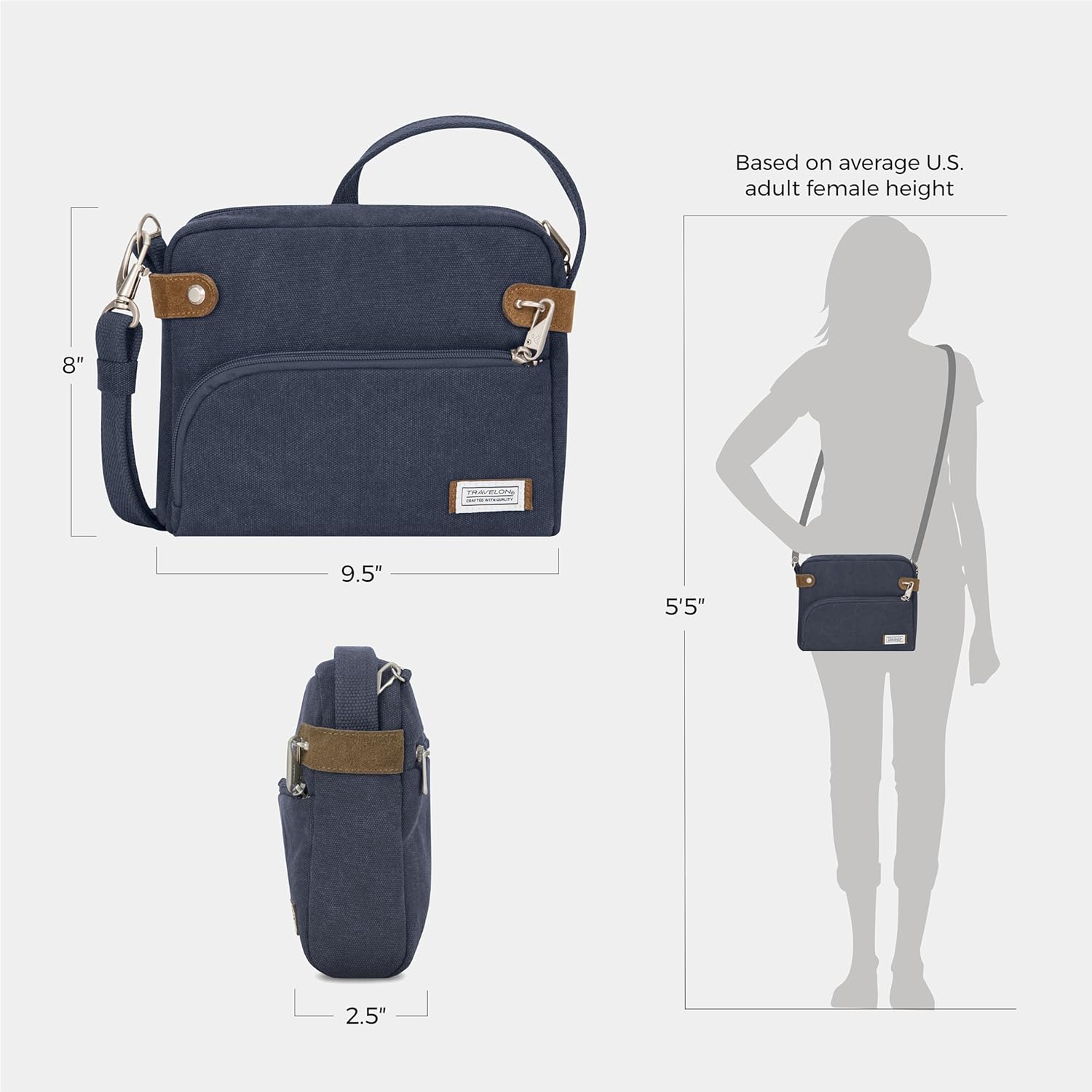 Travelon Anti-Theft Heritage Small Crossbody Bag