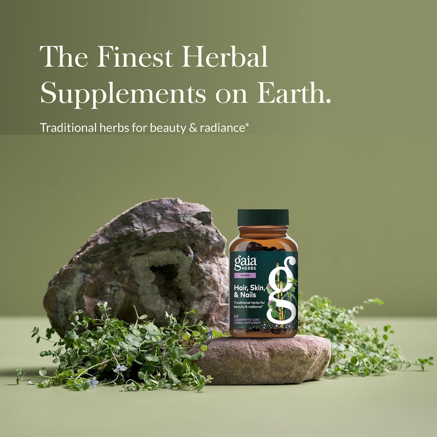 Gaia Herbs Hair, Skin & Nails - Supplement to Support Healthy Skin, Hair & Nail Health* - Astaxanthin, Horsetail