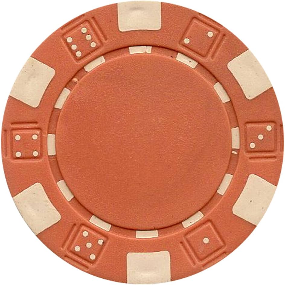 DA VINCI 50 Clay Composite Dice Striped 11.5 Gram Poker Chips, Choose from 11 Colors