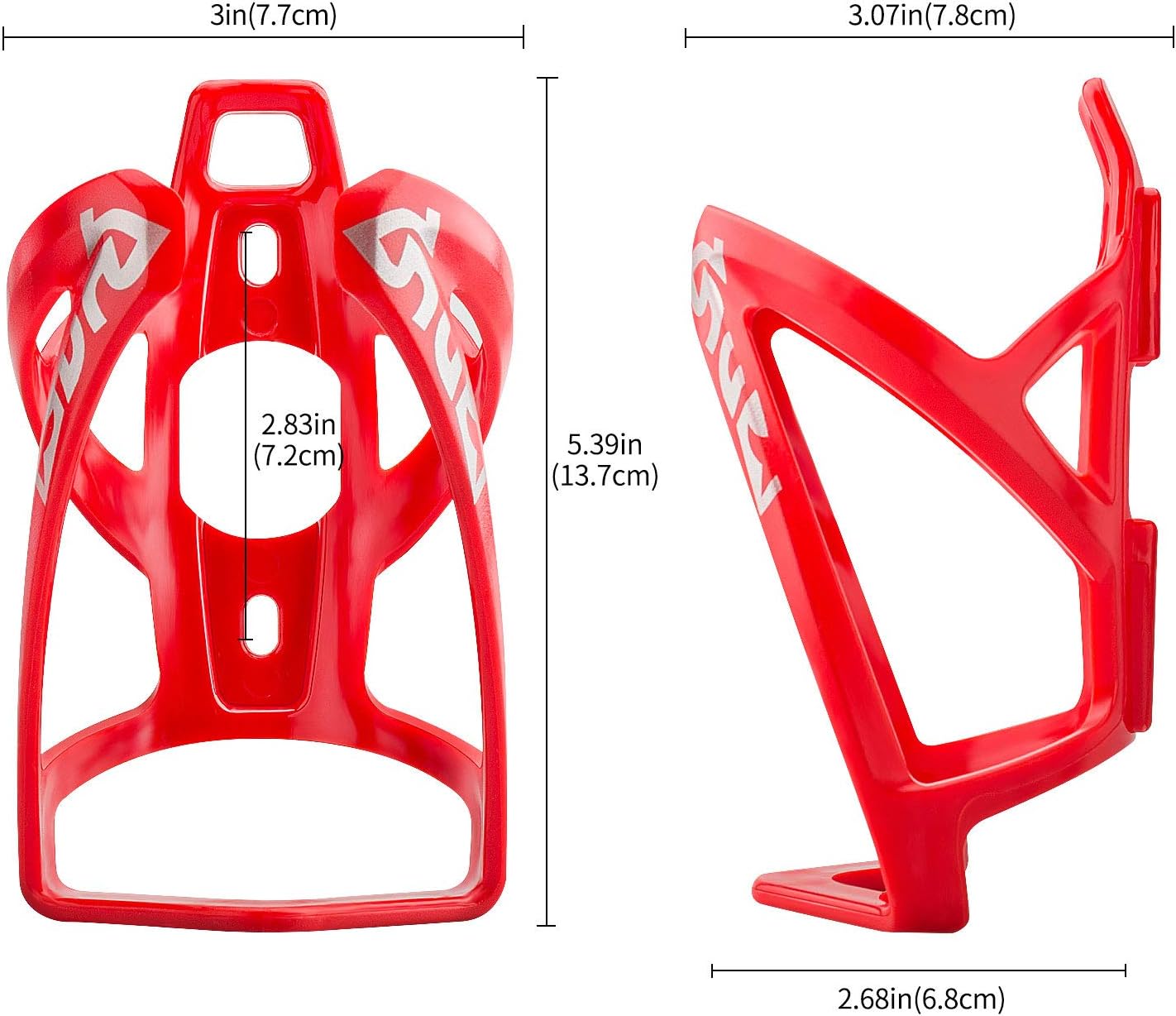 Suruid Bike Water Bottle Cage Ultra-Light Bicycle Bottle Holder Universal Bike Cup Holder Rack for Bicycle, Cycling, MTB, Road/Mountain Bikes 2 Pack - Black