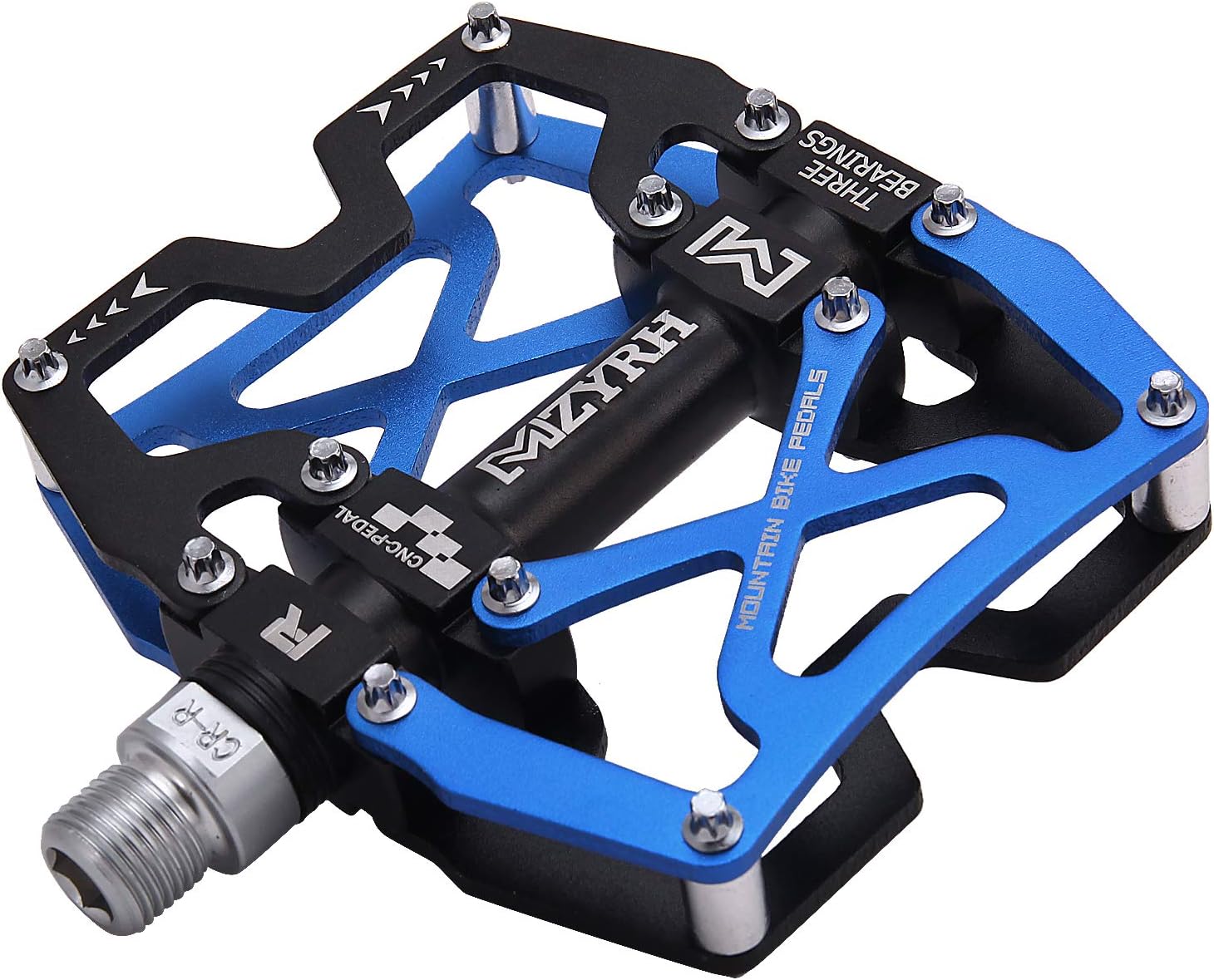 MZYRH Mountain Bike Pedals, Ultra Strong Colorful CNC Machined 9/16" Cycling Sealed 3 Bearing Pedals